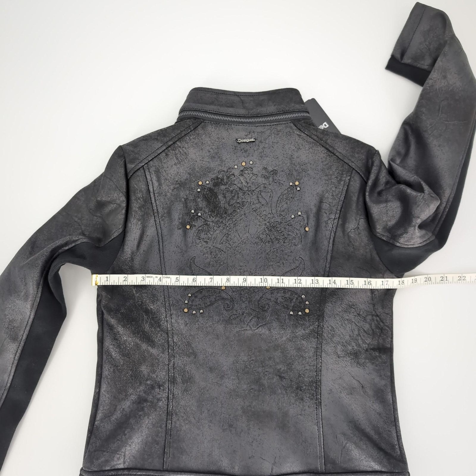 Desigual Desigual Millet NWT Black Zipper Motorcycle Jacket US Size 6 Size S / US 4 / IT 40 - 9 Thumbnail