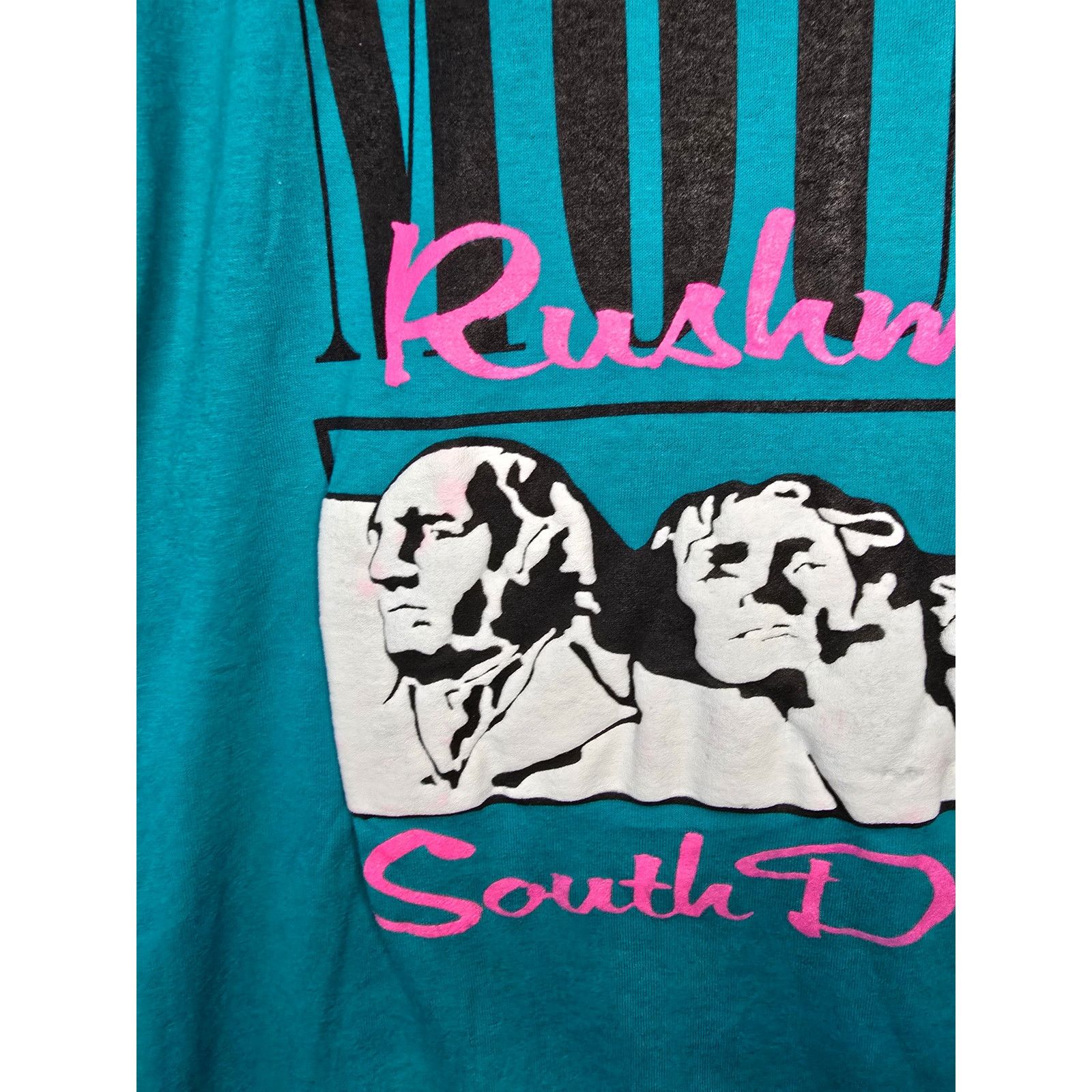 Jerzees Vintage Mount Rushmore Shirt SD South Dakota Blue M Tee 80s Size US M / EU 48-50 / 2 - 3 Thumbnail