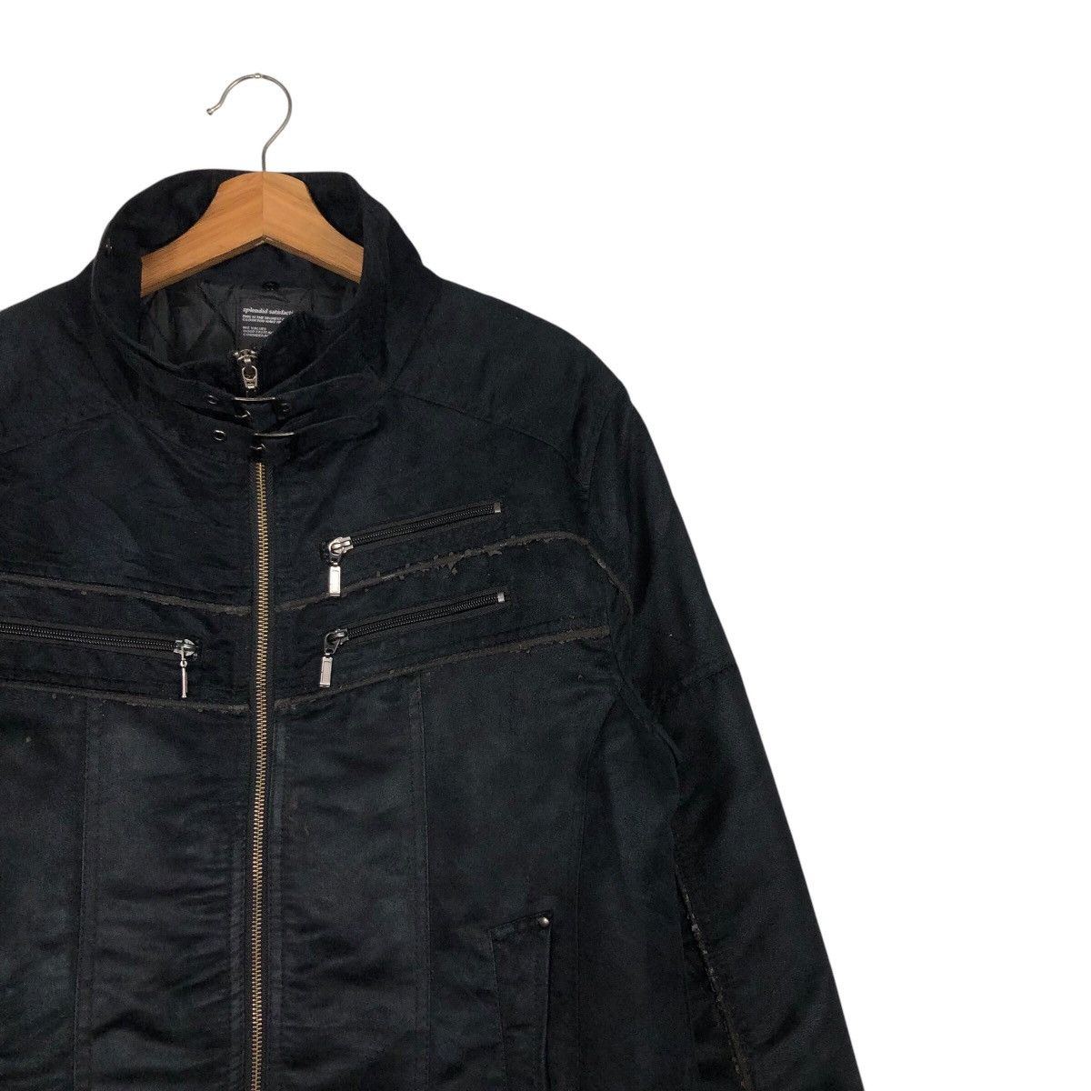 Japanese Brand 📌Vintage Biker Jacket Splendid Satisfaction Fur Bottom Size US L / EU 52-54 / 3 - 7 Thumbnail
