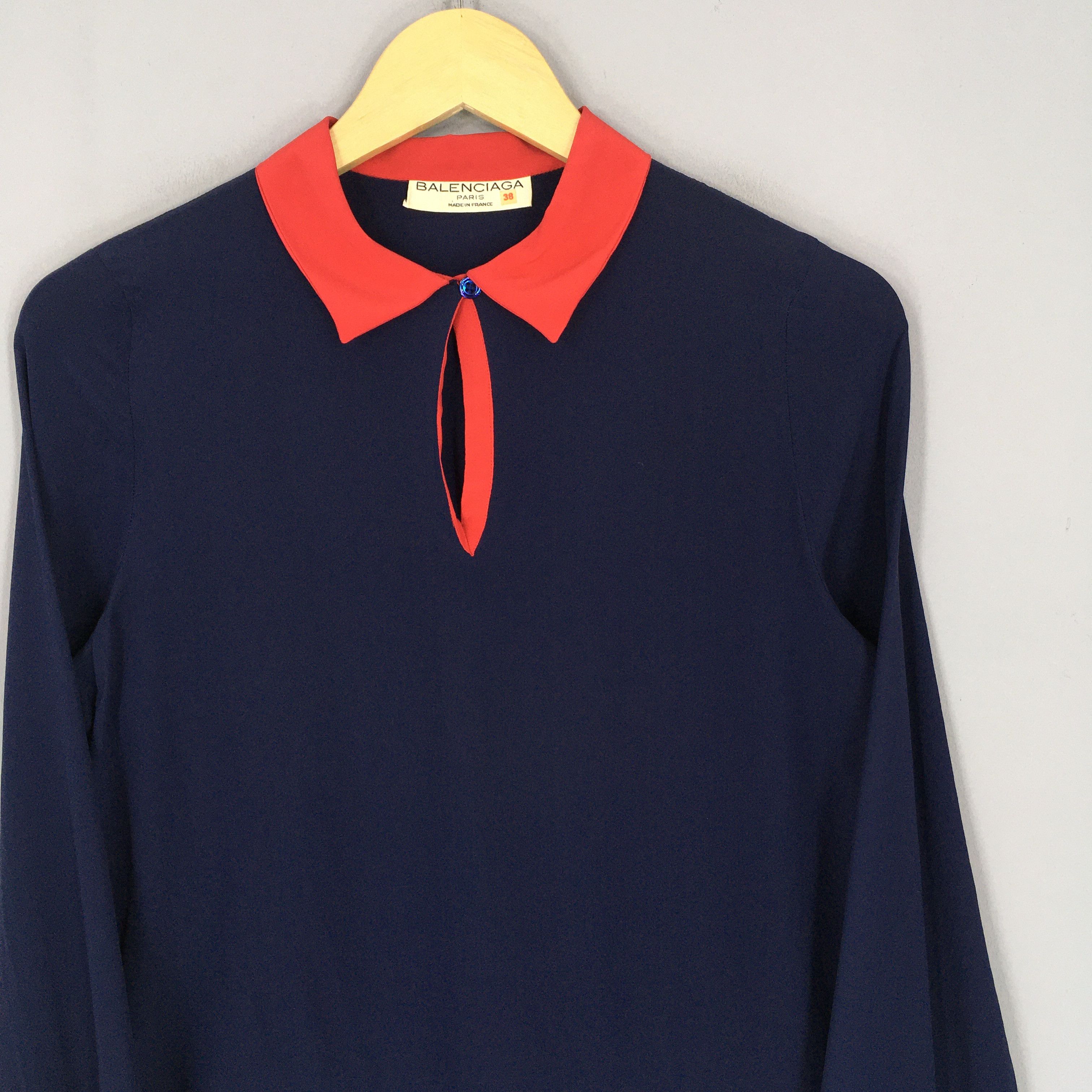 Balenciaga Vintage Balenciaga Paris Top Blouse Women Small Size S / US 4 / IT 40 - 2 Thumbnail