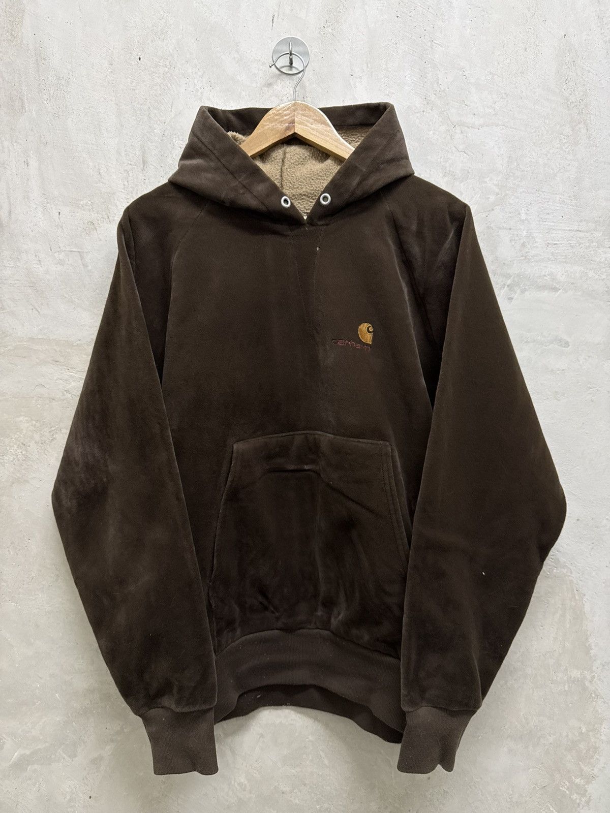 Carhartt RARE! Vintage 90s Carhartt Velvet Pullover Hoodie Size US XL / EU 56 / 4 - 1 Thumbnail