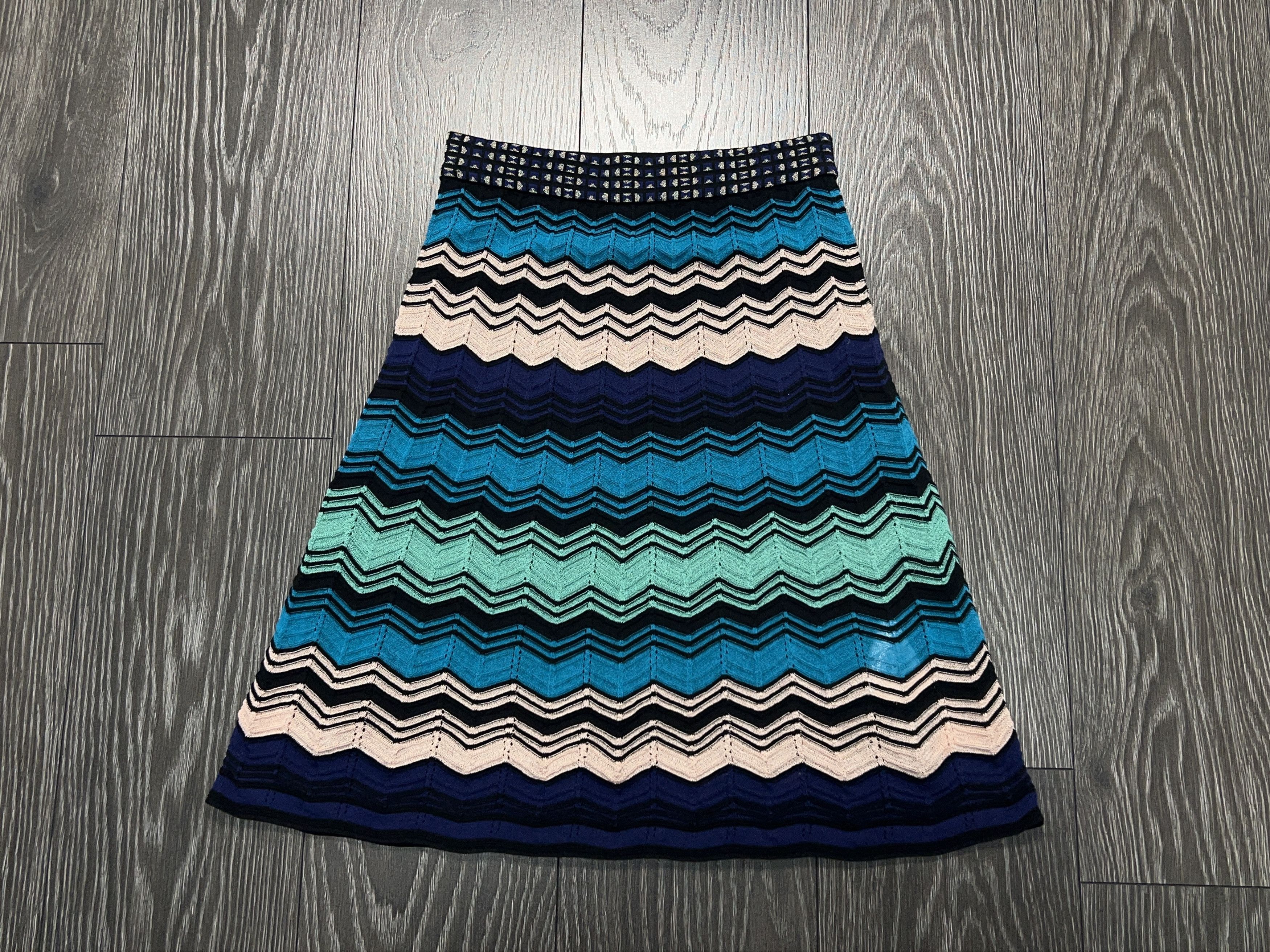Missoni Womens MISSONI Multicolor Skirt Cotton Viscose Size M US 6 Size 28" / US 6 / IT 42 - 1 Thumbnail