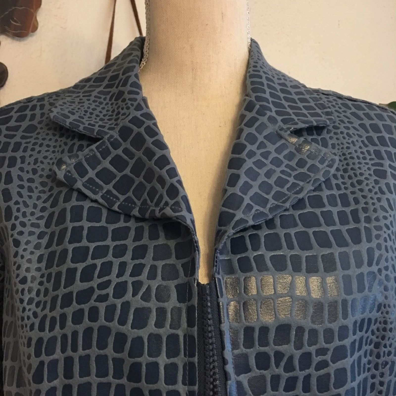 Other Selene croc pattern faux leather zip front jacket Size S / US 4 / IT 40 - 5 Thumbnail