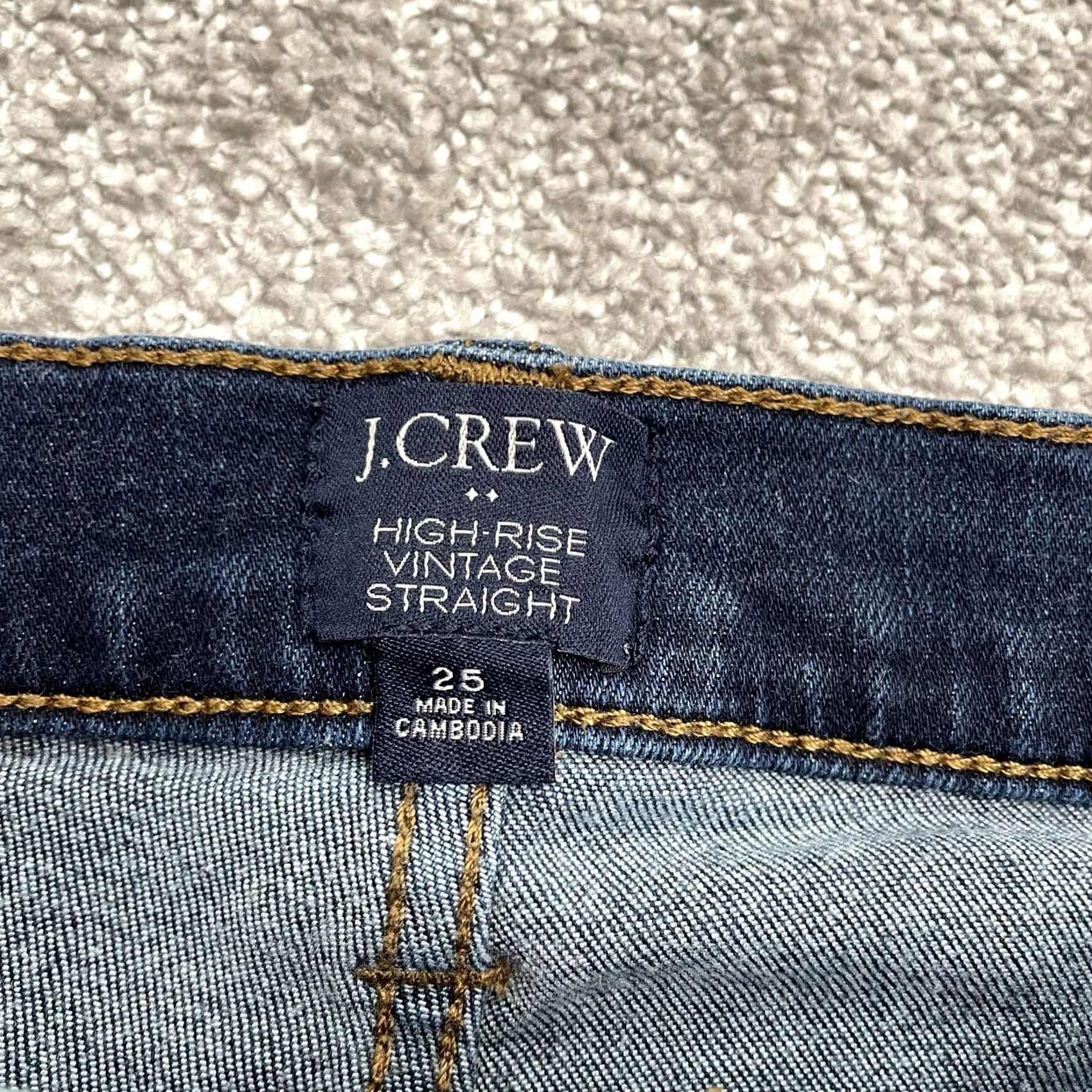 J.Crew J.Crew Jeans Women High Rise Vintage Straight Denim Blue Dark Wash 26x26 5-Pocket Logo Zipper Button Cotton Blend Regular Fit Size 42" / US 20 - 5 Thumbnail