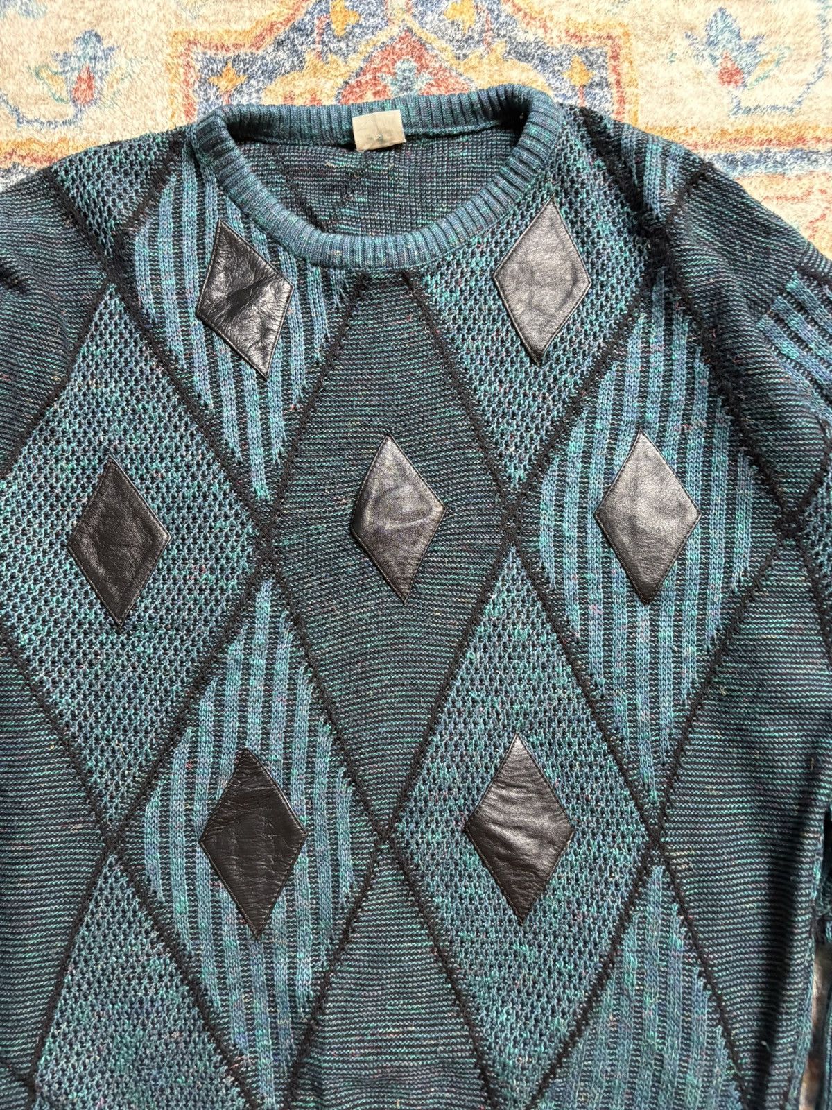 Vintage Vintage 80s St. Michael Diamonds Pullover Sweater Large Size US L / EU 52-54 / 3 - 4 Thumbnail
