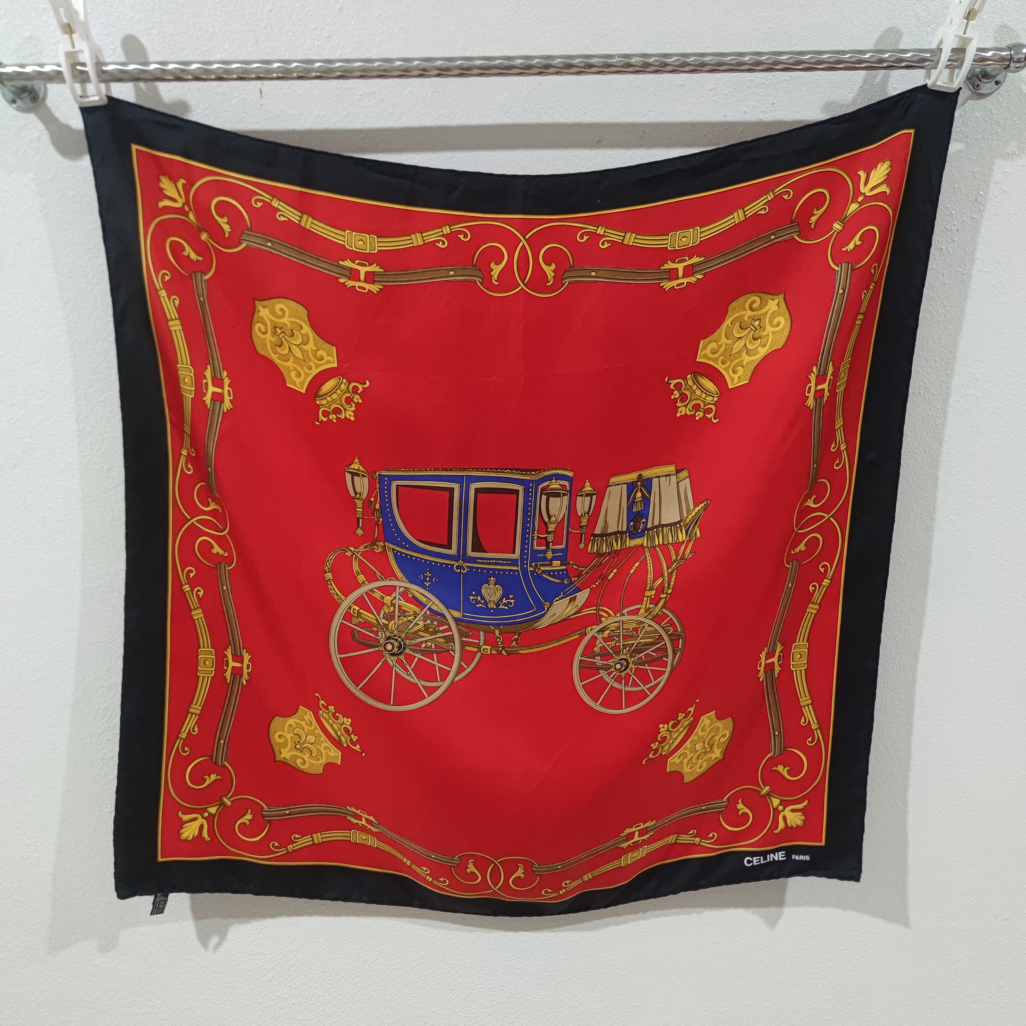 Celine VINTAGE CELINE PARIS SILK SCARF MADE IN ITALY Size ONE SIZE - 1 Thumbnail