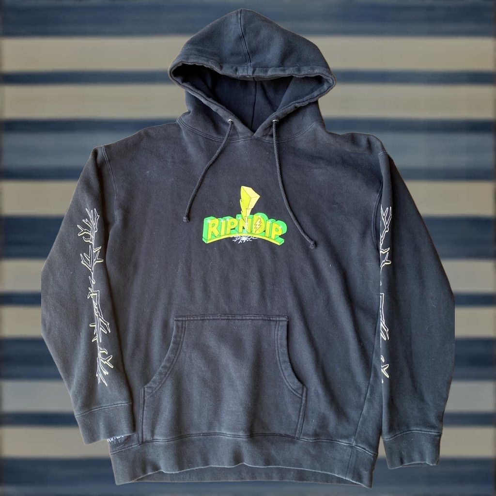 RIPNDIP Rip N Dip Power Nerm Cat Hoodie Sweatshirt L Black Graphic Print Pullover Men Size US L / EU 52-54 / 3 - 1 Thumbnail