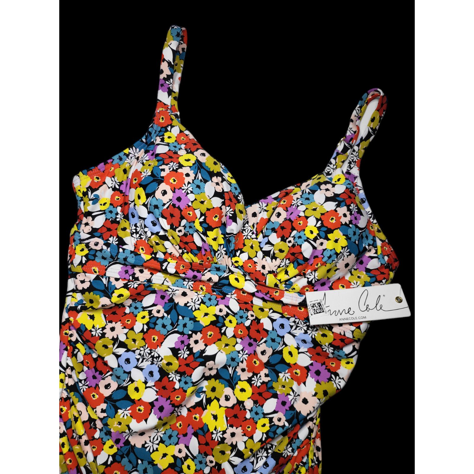 Other NWT ANNE‎ COLE Flower Field Twist Shirred Tankini Top 32C Size ONE SIZE - 8 Thumbnail