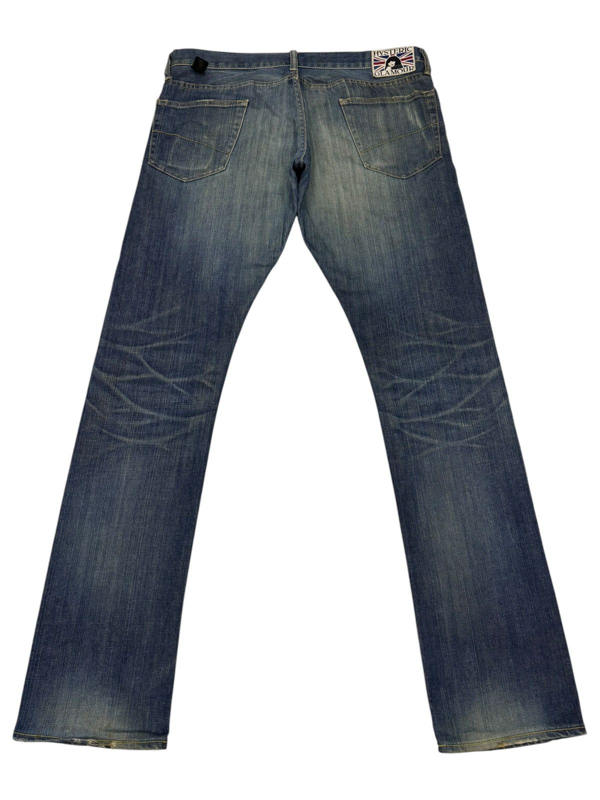 HYSTERIC GLAMOUR 🇬🇧 PATCH STUDDED SLIM FIT DISTRESSED DENIM