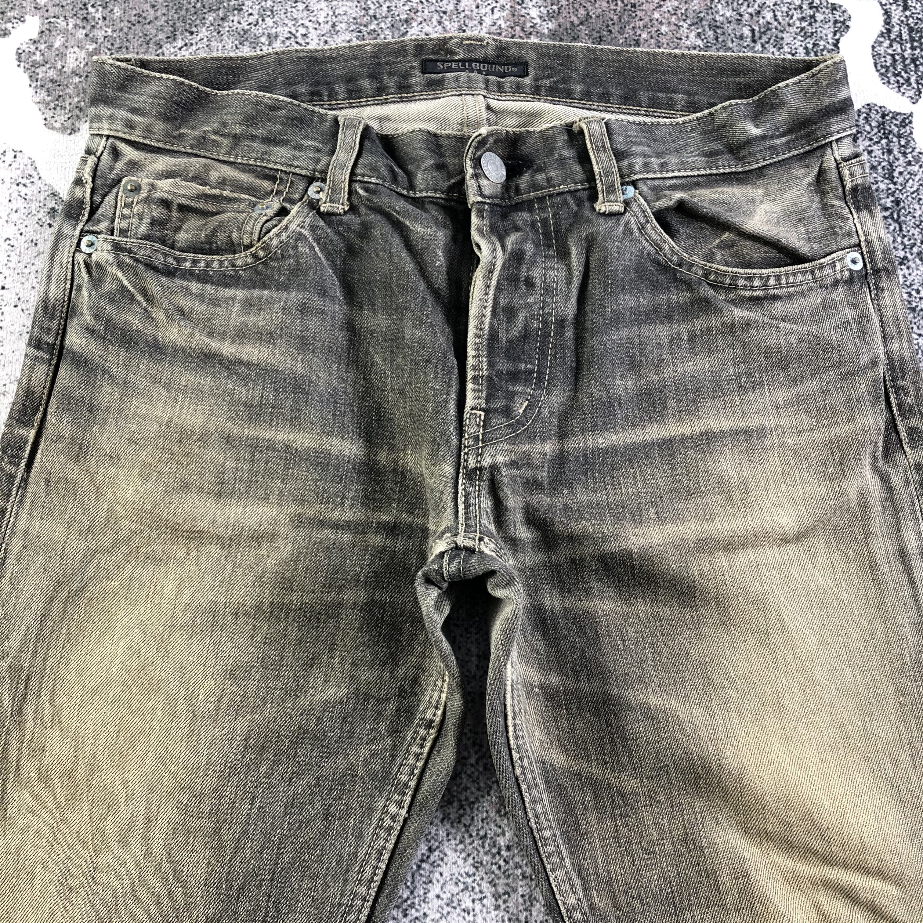Japanese Brand Spellbound Jeans Rusty Black Denim KJ2493 Size US 30 / EU 46 - 3 Thumbnail