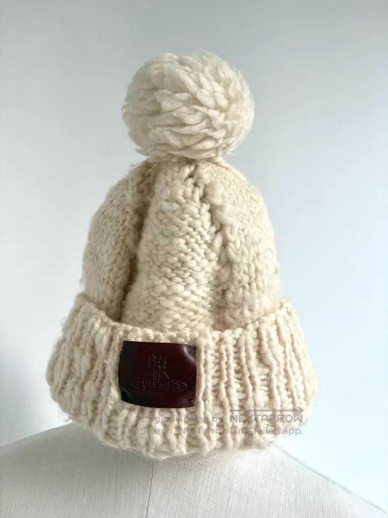 Vivienne Westwood Vivienne Westwood Brown Saturn Leather Label White Knit Wo Size ONE SIZE - 2 Thumbnail