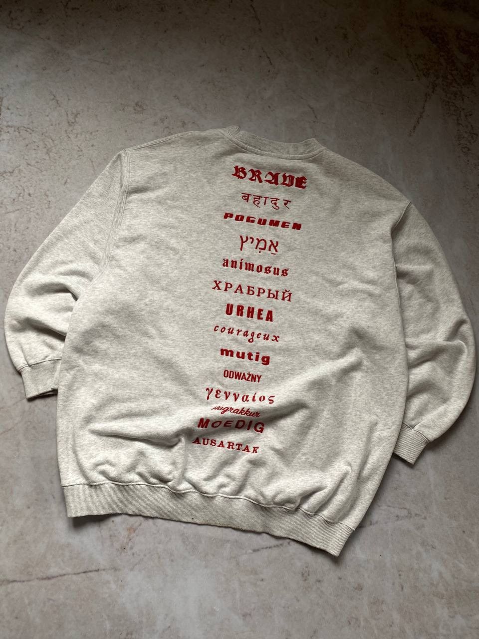 Diesel × Vintage Vintage Diesel “Brave” Oversized Baggy Grey Sweatshirt Y2K Size US L / EU 52-54 / 3 - 1 Thumbnail