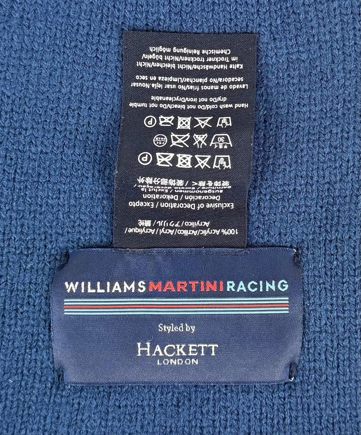 Hackett Williams Martini Racing Formula One Team Hackett HAT Beanie Size ONE SIZE - 5 Thumbnail