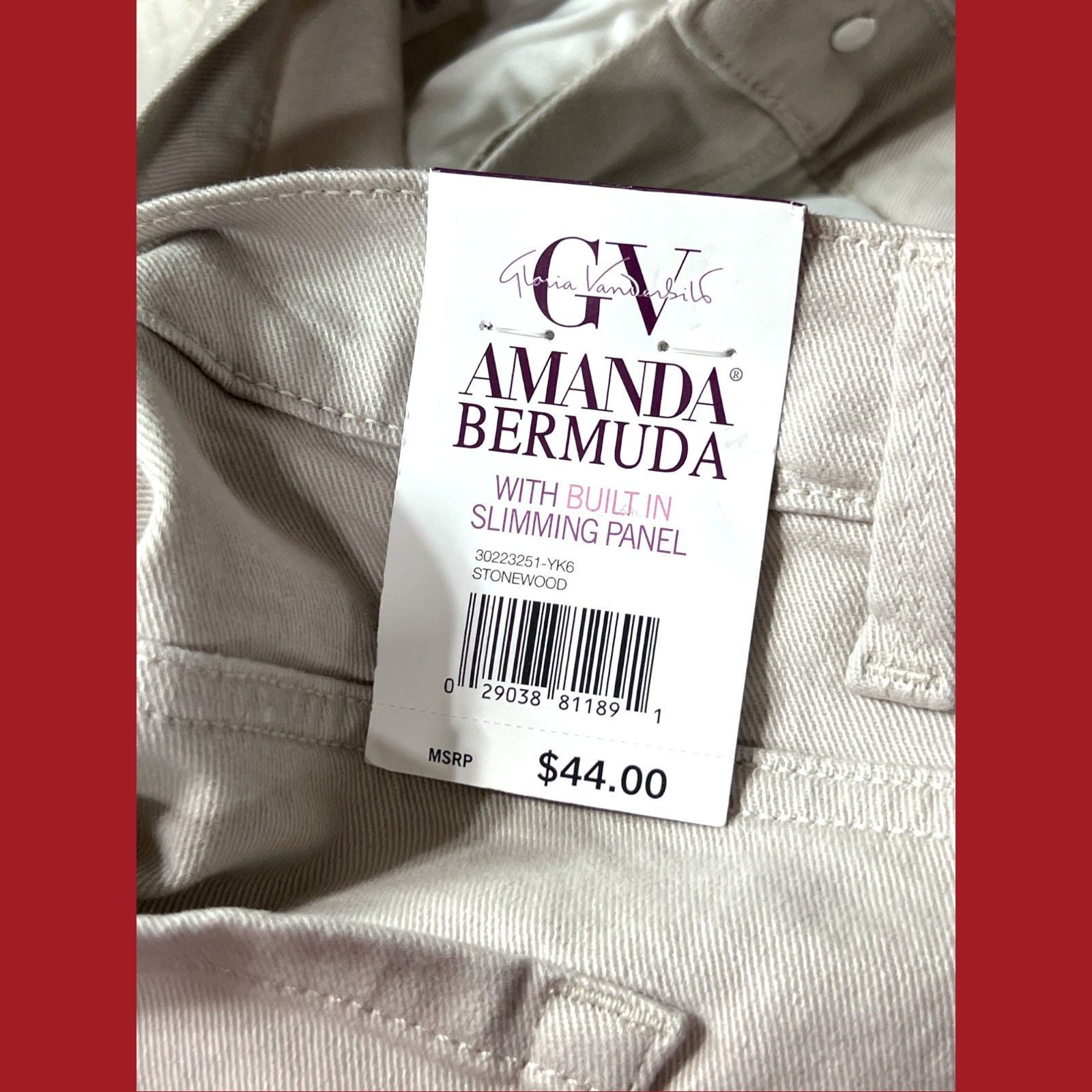 Other Amanda - Women's Classic Rise Stretch Bermuda Shorts - With/ Size 28" / US 6 / IT 42 - 8 Thumbnail