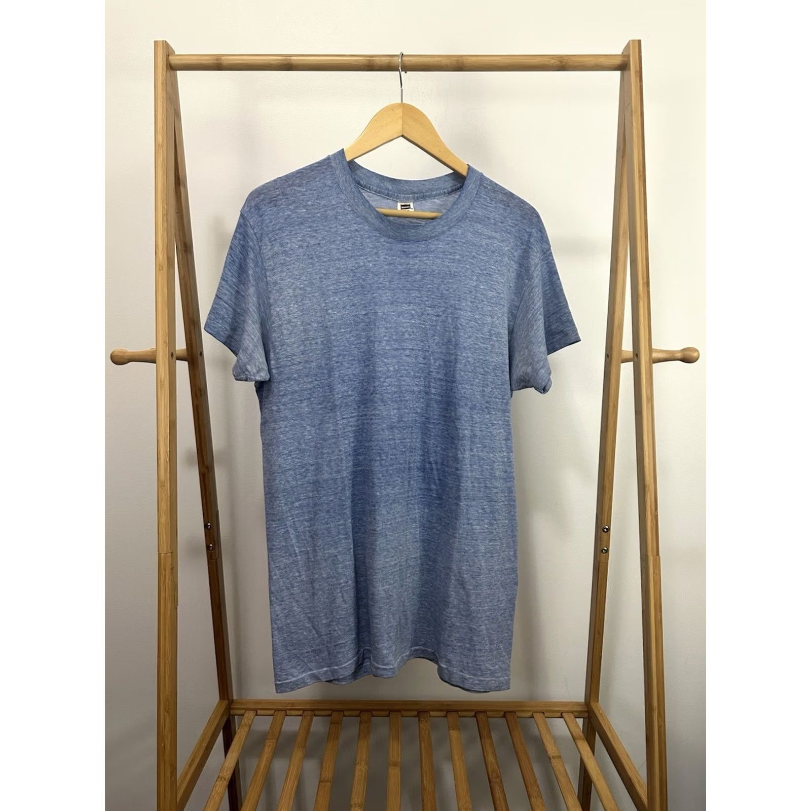 Hanes VTG 70s Hanes Worn Blue T-Shirt XL Men Shirt Burnout Gradient Faded Paper Thin 70s Grunge Size US XL / EU 56 / 4 - 2 Thumbnail