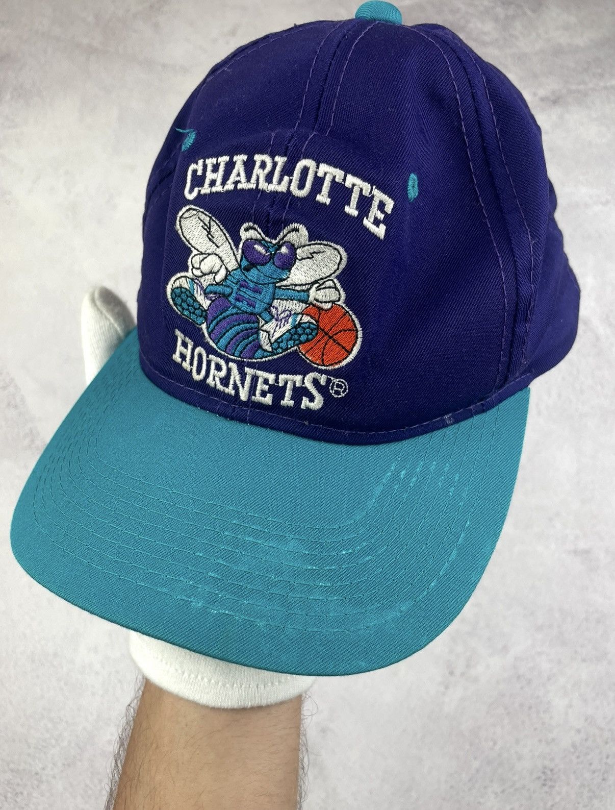 NBA Vintage Charlotte Hornets Hat Sports Specialties Script Size ONE SIZE - 4 Thumbnail