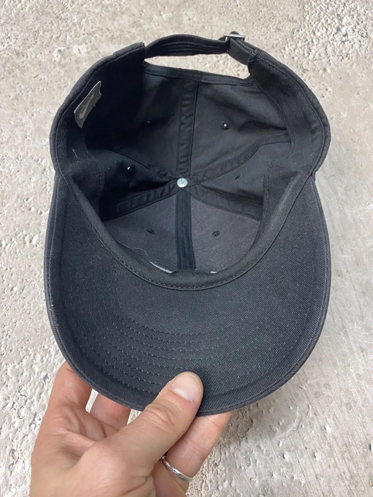 Nike Video y2k Nike swoosh rare cotton cap black washed Size ONE SIZE - 5 Thumbnail