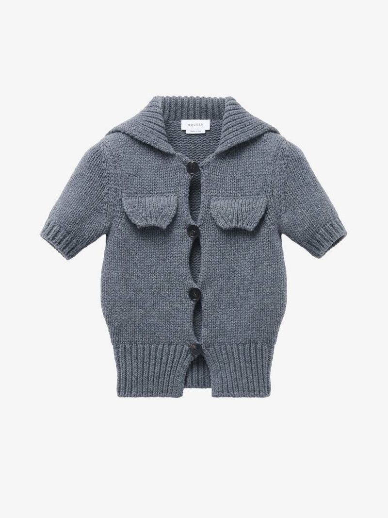 Alexander McQueen o1srvl11e0226 Wool Cashmere Knit Sweater In Grey Size L / US 10 / IT 46 - 1 Thumbnail