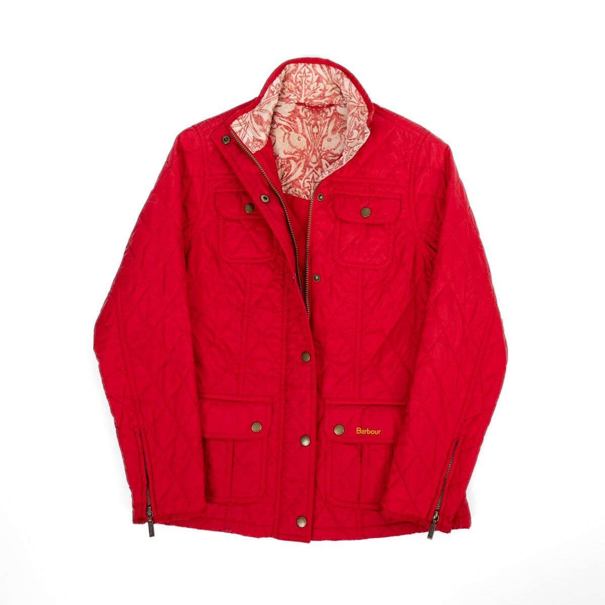 Barbour Barbour Womens Morris Utility Quilted Jacket Red Diamond Size S / US 4 / IT 40 - 3 Thumbnail