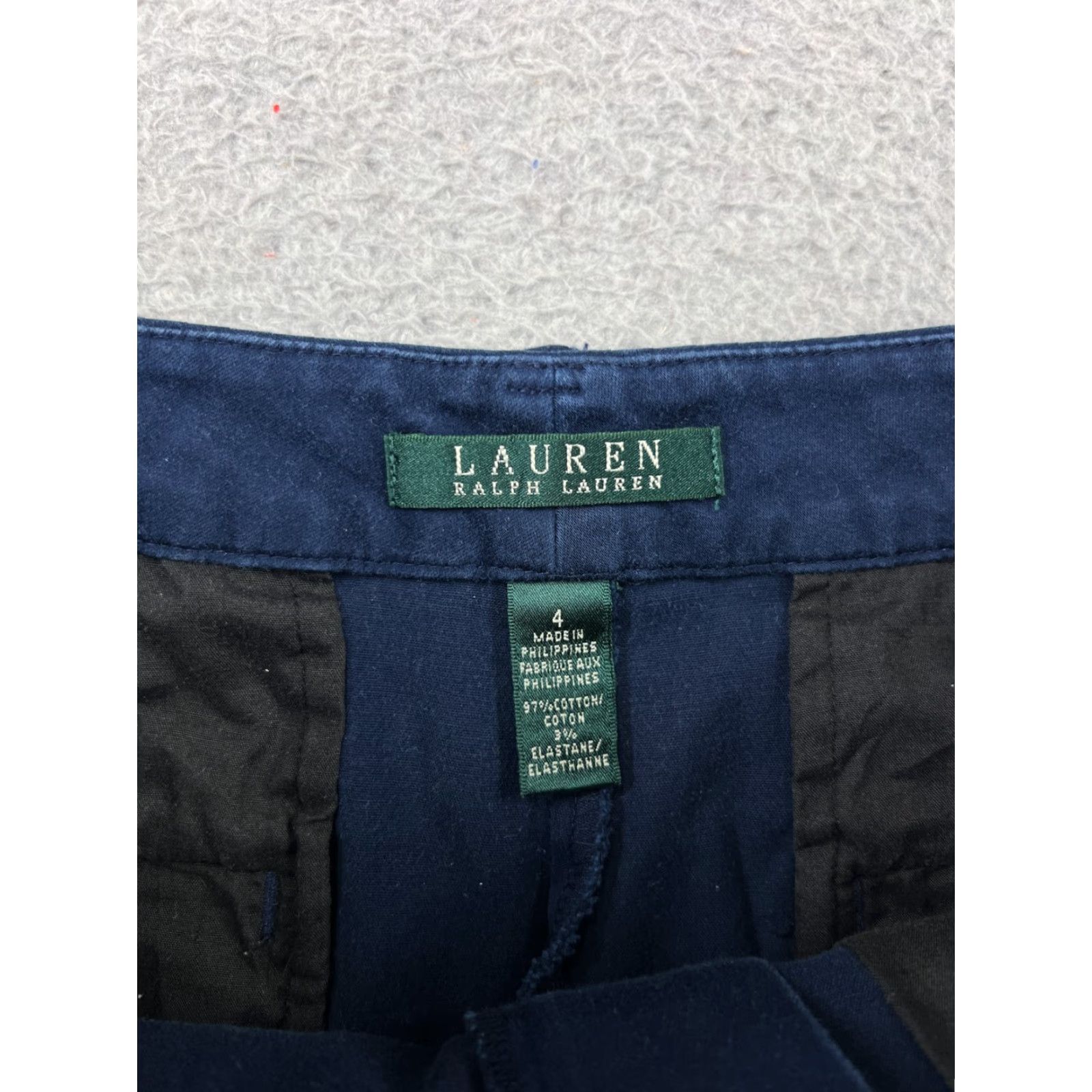 Ralph Lauren Lauren Ralph Lauren Shorts Blue 4 Chino Cotton Blend Pockets Zip Fly Womens Size 27" / US 4 / IT 40 - 3 Thumbnail