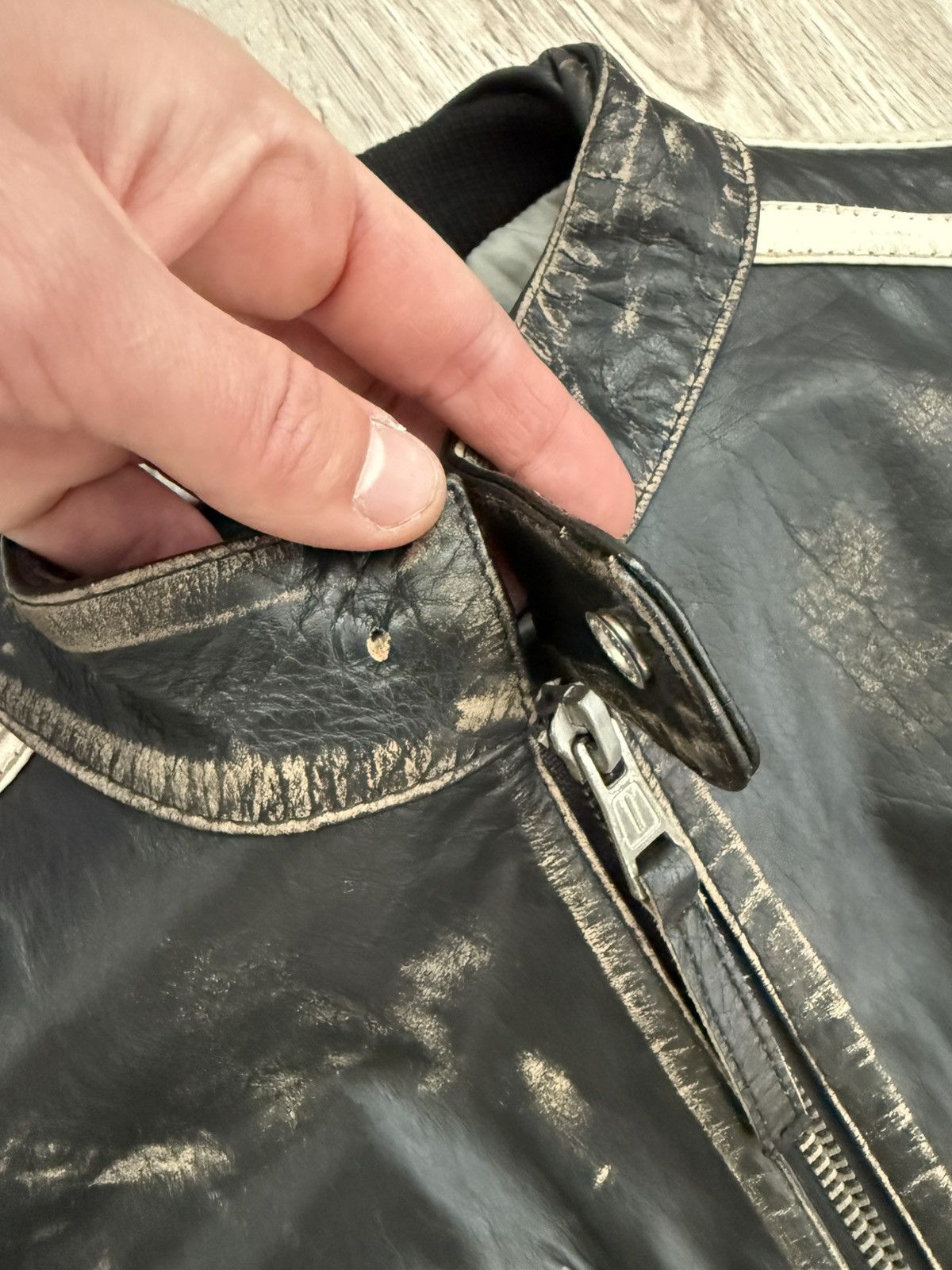 Energie Energie Distressed Leather Biker Jacket Y2K Moto Archive Size US L / EU 52-54 / 3 - 9 Thumbnail
