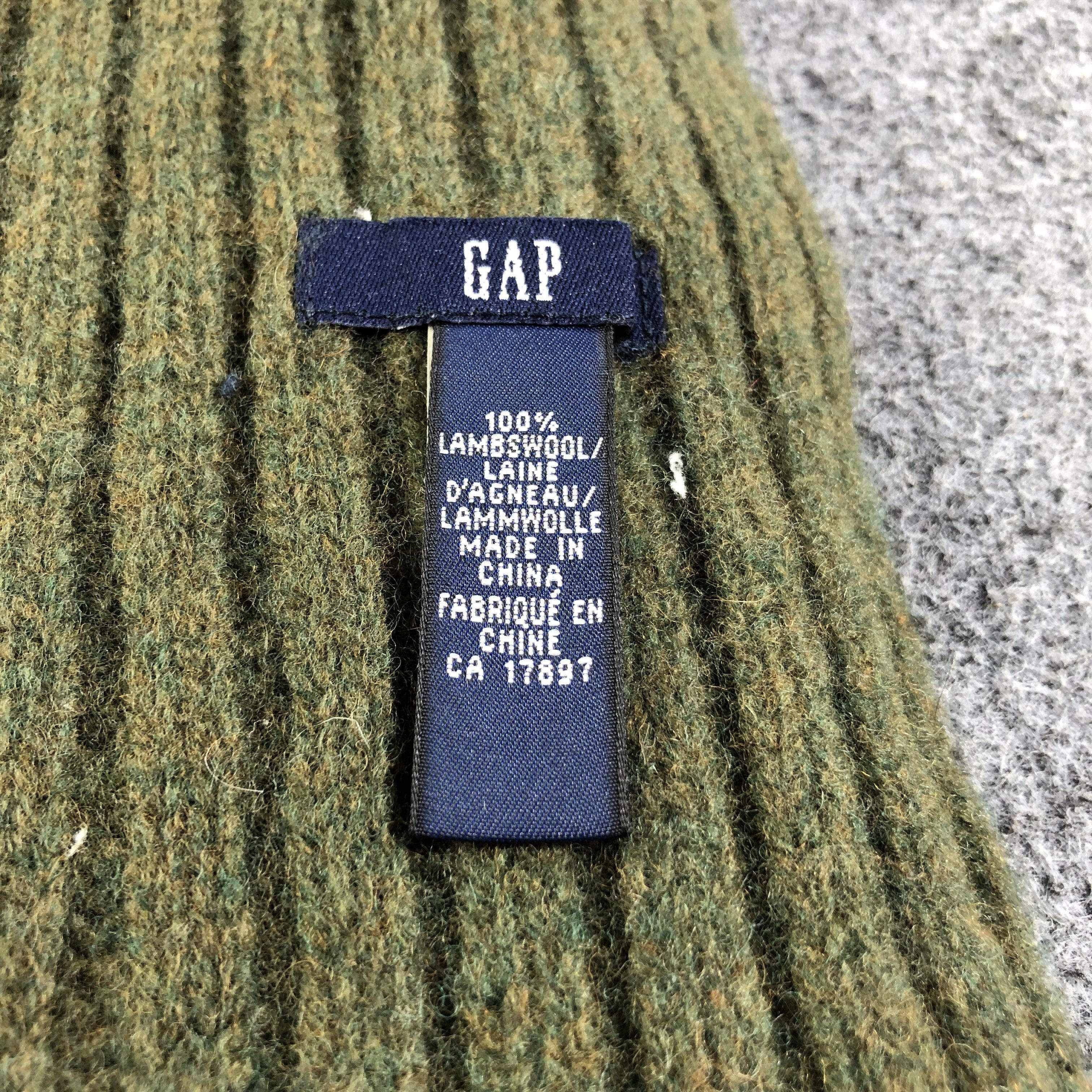 Gap GAP Green Pleated Wool Scarf Muffler V1286 Size ONE SIZE - 4 Thumbnail