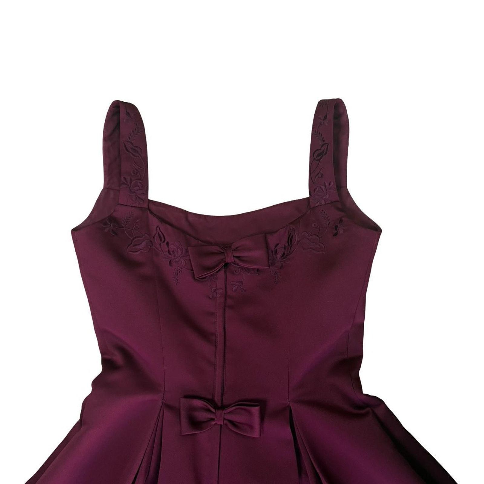 Vintage Vintage prom dress 90s by Mori Lee maroon sz 6 Size M / US 6-8 / IT 42-44 - 4 Thumbnail
