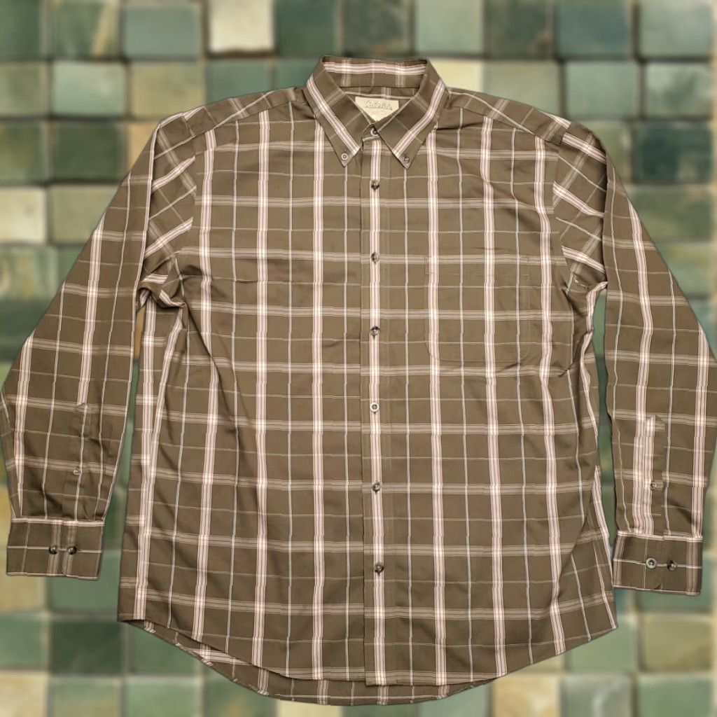 Vintage Cabela's Shirt Men XL Green Plaid 100% Cotton Long Sleeve Outdoor Casual, Button-Up, Button-Down Collar, Pockets, Woven Shine Size US XL / EU 56 / 4 - 1 Thumbnail