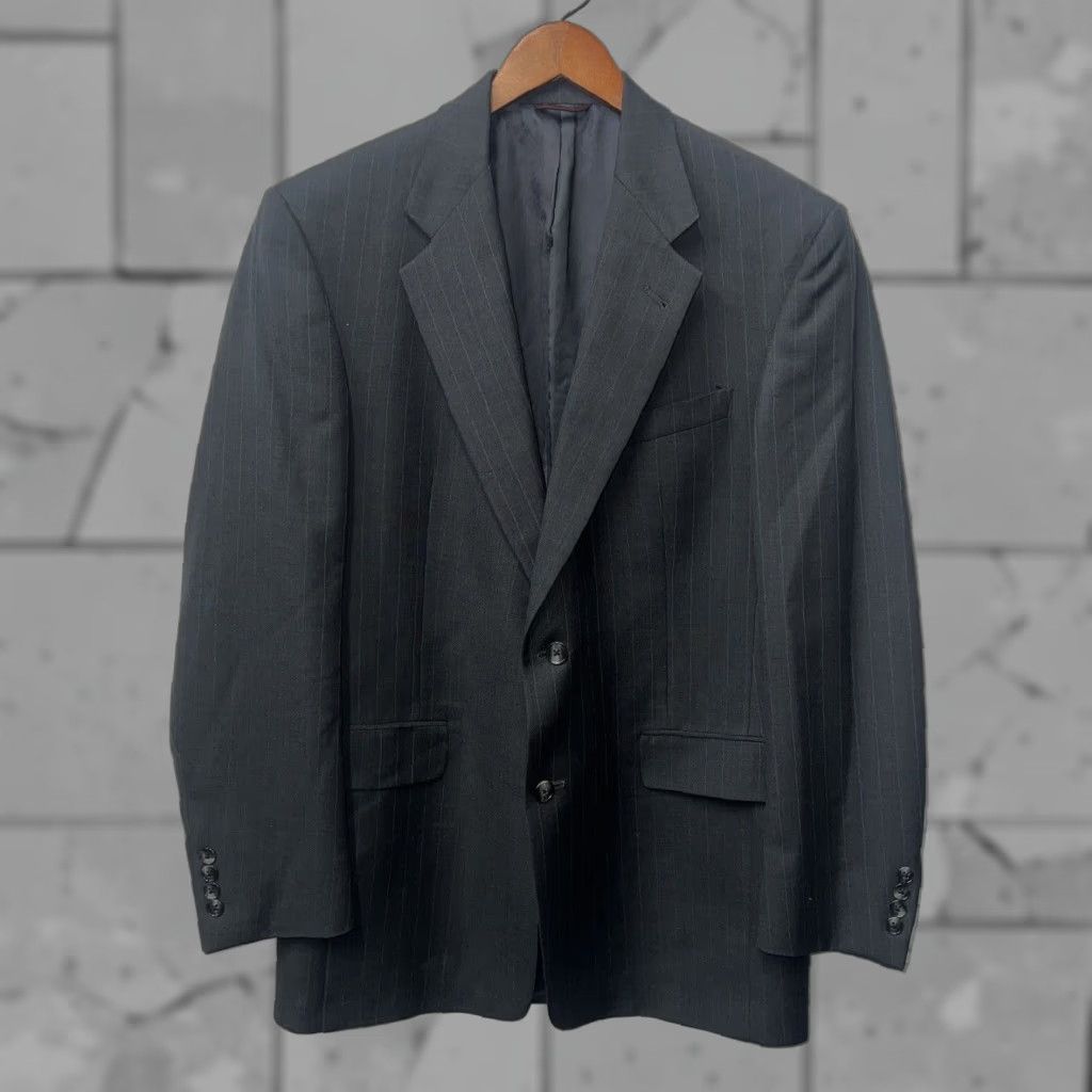 Hart Schaffner Marx VINTAGE Hart Schaffner Marx Wool Striped Sport Coat Mens 40L Gray Size US XXS / EU 40 - 1 Thumbnail