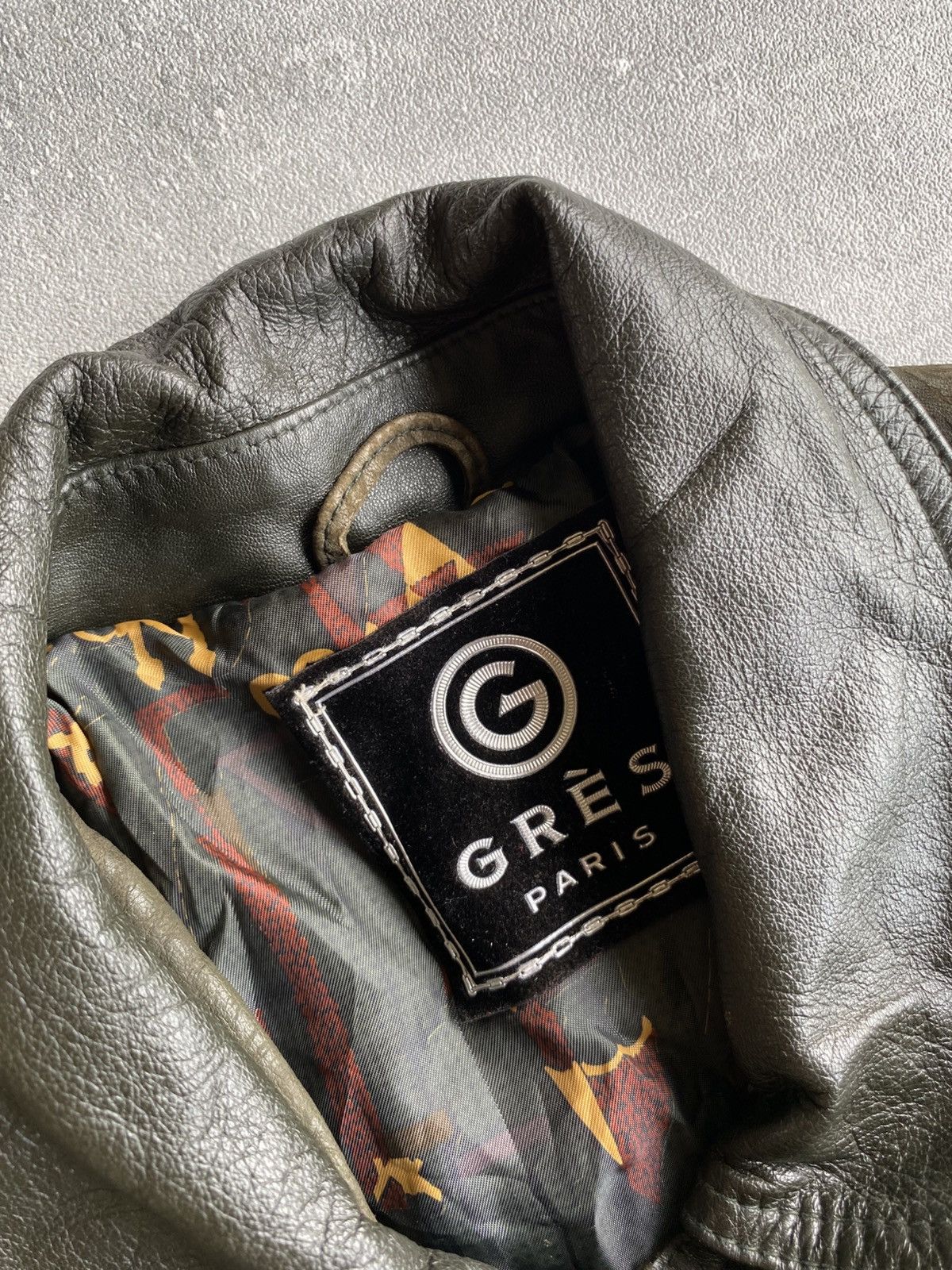 Designer × Vintage Vintage GRES Paris Leather Coat Size M / US 6-8 / IT 42-44 - 7 Thumbnail