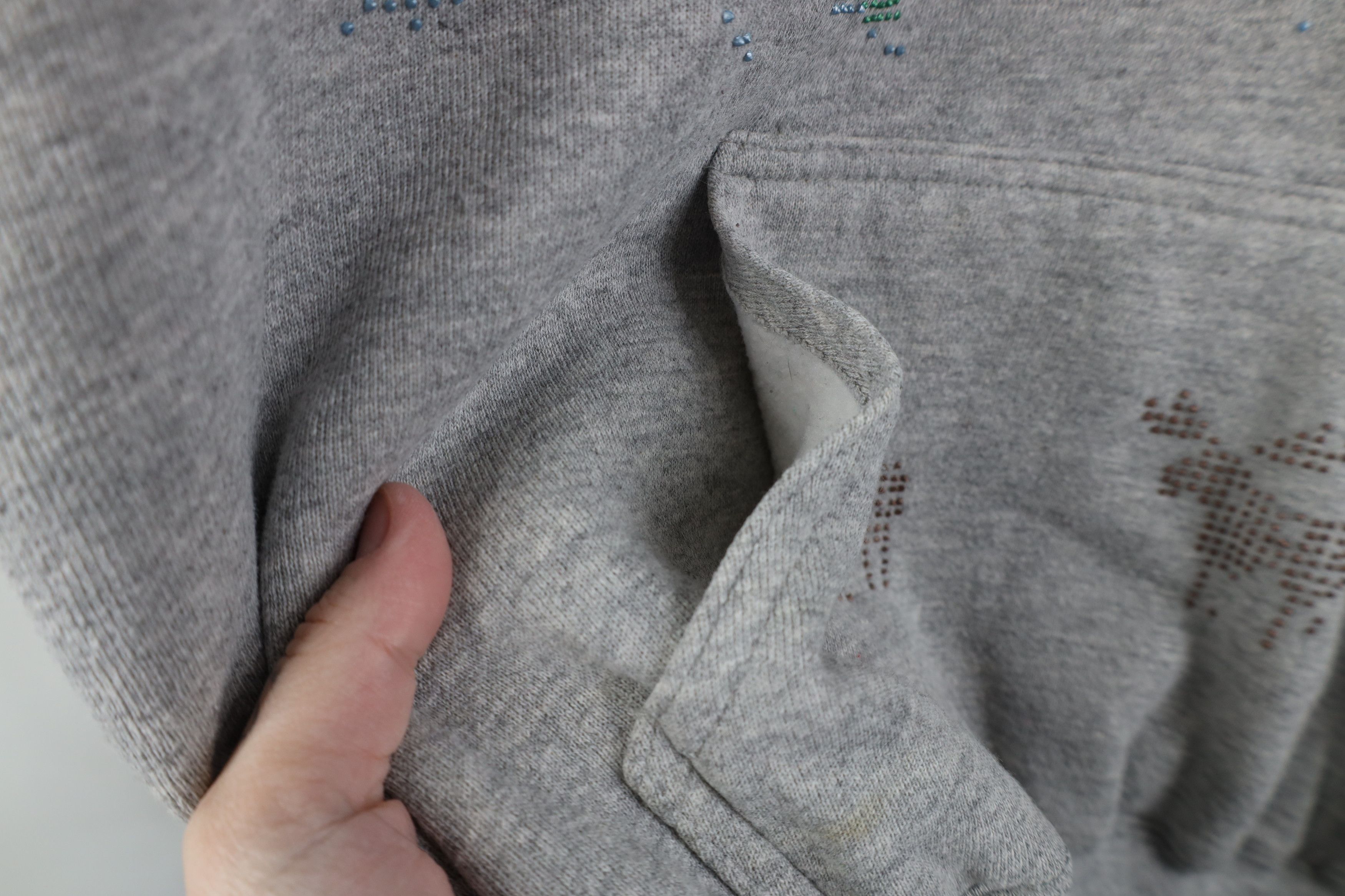 Vintage Vintage 80s 90s Dot Wolf Nature Hoodie Sweatshirt Gray USA Size US XL / EU 56 / 4 - 10 Thumbnail