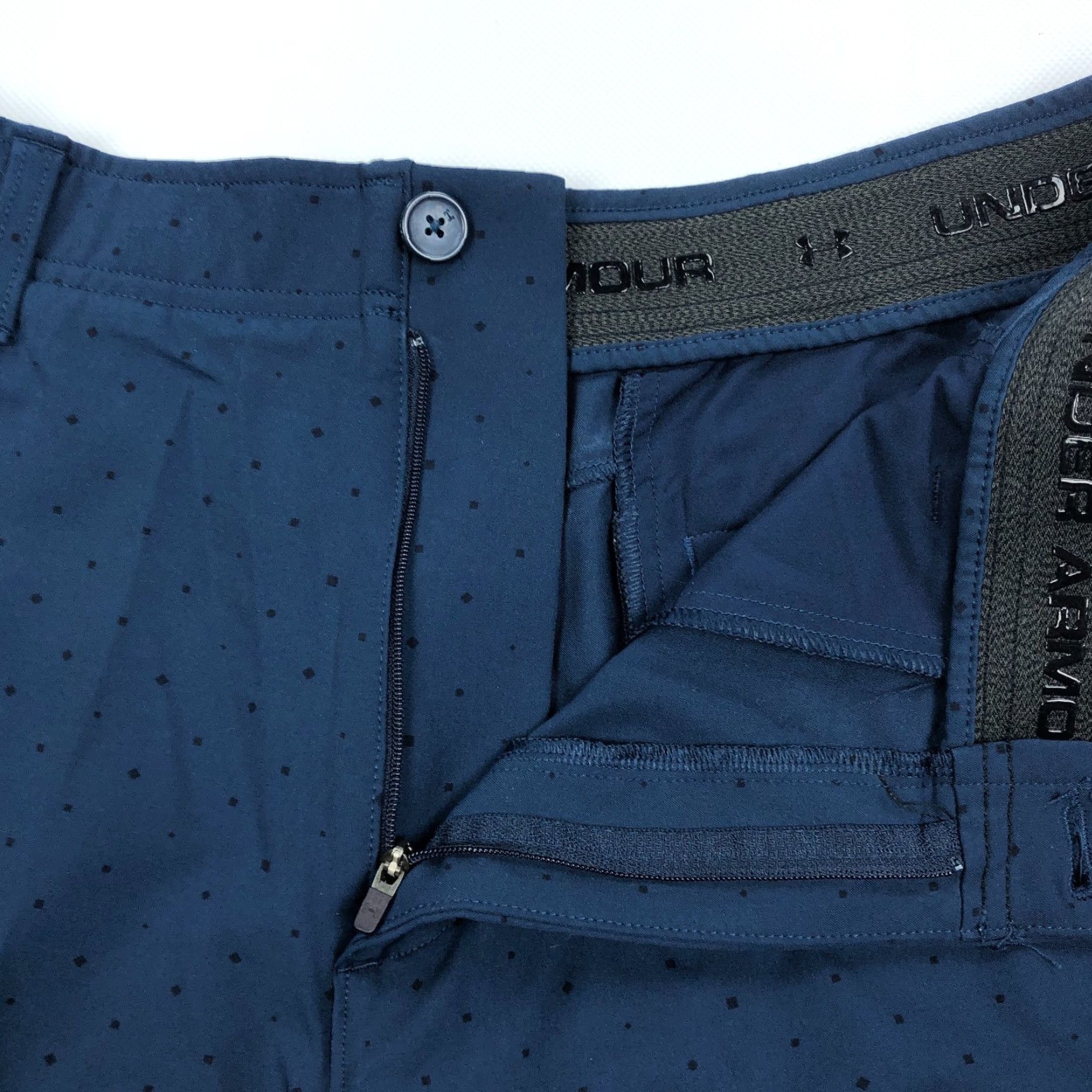 Under Armour Under Armour Mens Shorts 36 UA Geo Print Drive Performance Golf Chino Casual Summer Blue Size US 36 / EU 52 - 2 Thumbnail