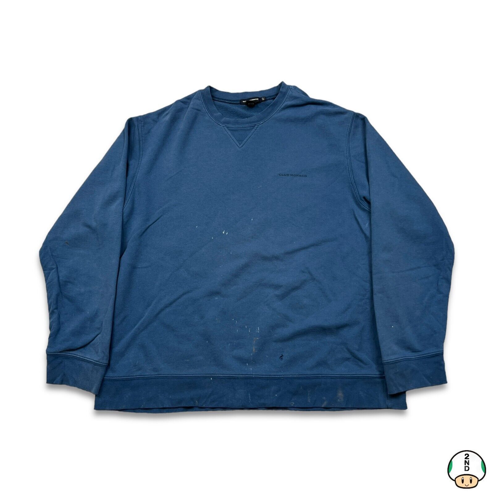 Club Monaco × Vintage Vintage 90s Club Monaco Sweatshirt XL Distressed Pullover Size US XL / EU 56 / 4 - 1 Thumbnail