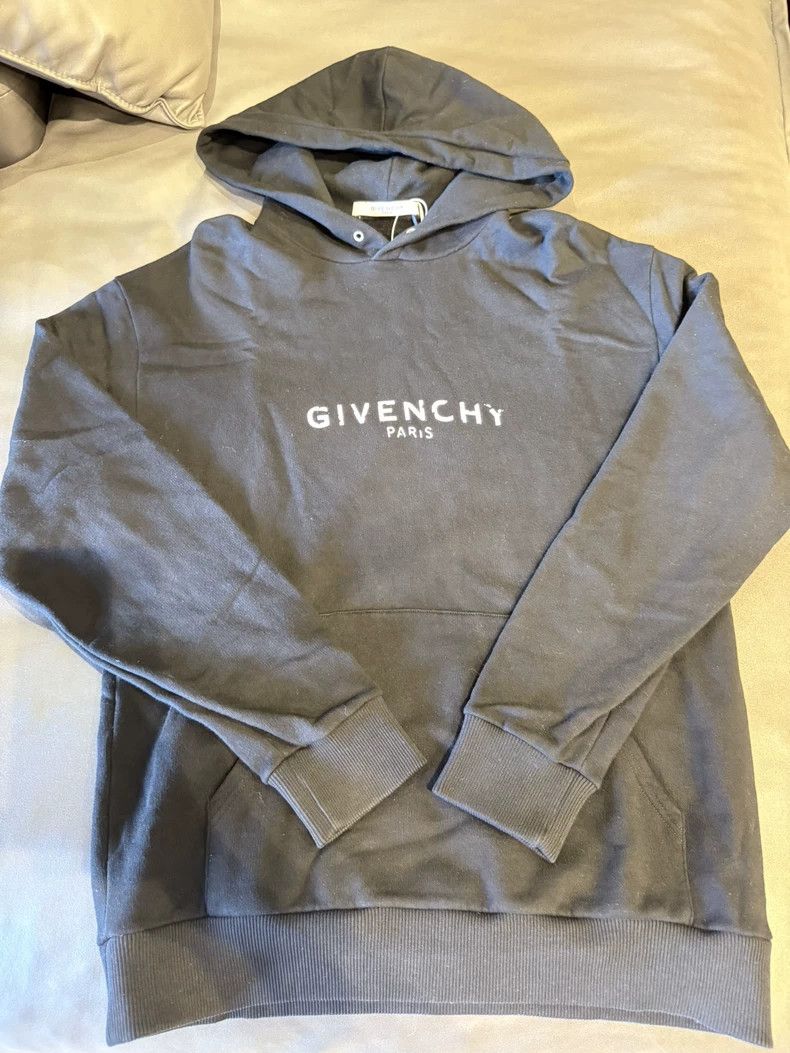 Givenchy Givenchy Black Hooded Sweatshirt, Size M, Made in Portugal Size US M / EU 48-50 / 2 - 1 Thumbnail