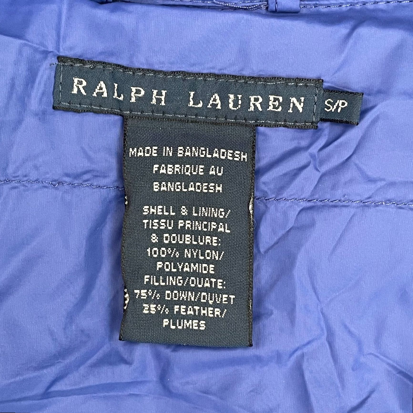 Ralph Lauren Ralph Lauren Women Royal Blue Down Puffer Jacket Full Zip Snow Size S / US 4 / IT 40 - 2 Thumbnail