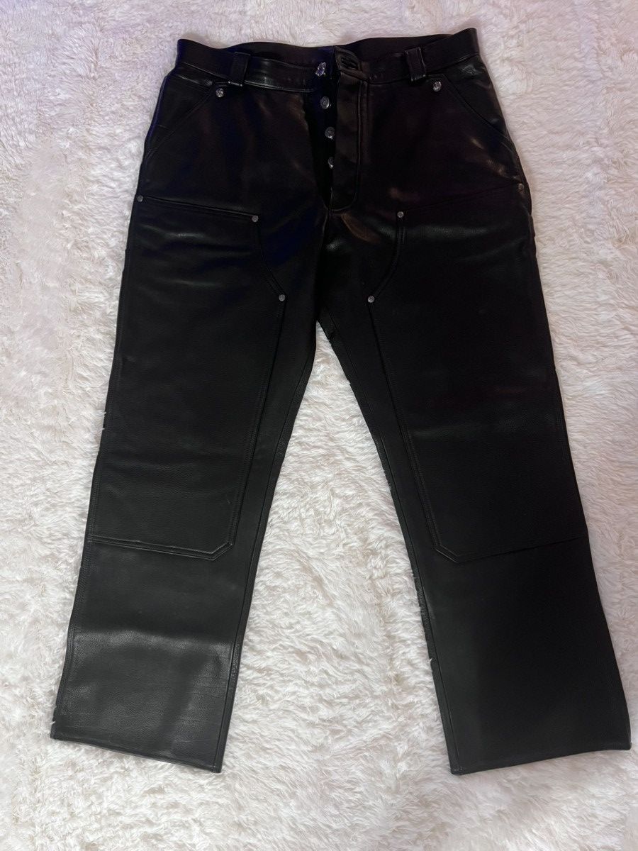 Chrome Hearts Chrome Hearts Double Knee Carpenter Leather Pants Size US 36 / EU 52 - 1 Thumbnail