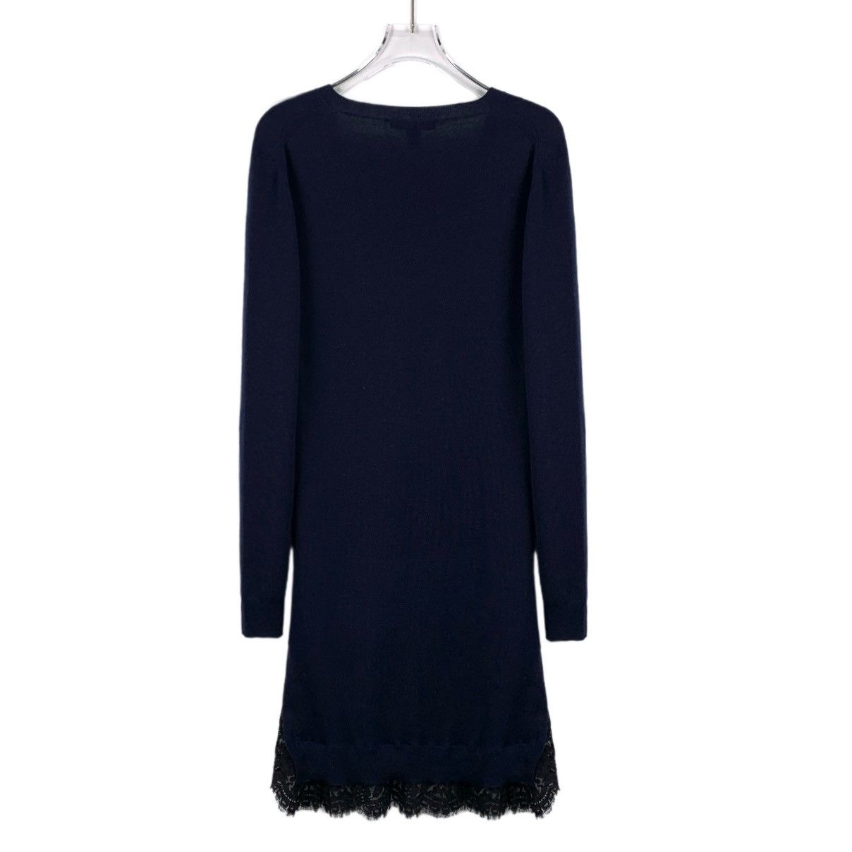 Louis Vuitton Louis Vuitton Blue Logo Wool V-neck Long Sleeve Dress K26WX Size S / US 4 / IT 40 - 2 Thumbnail