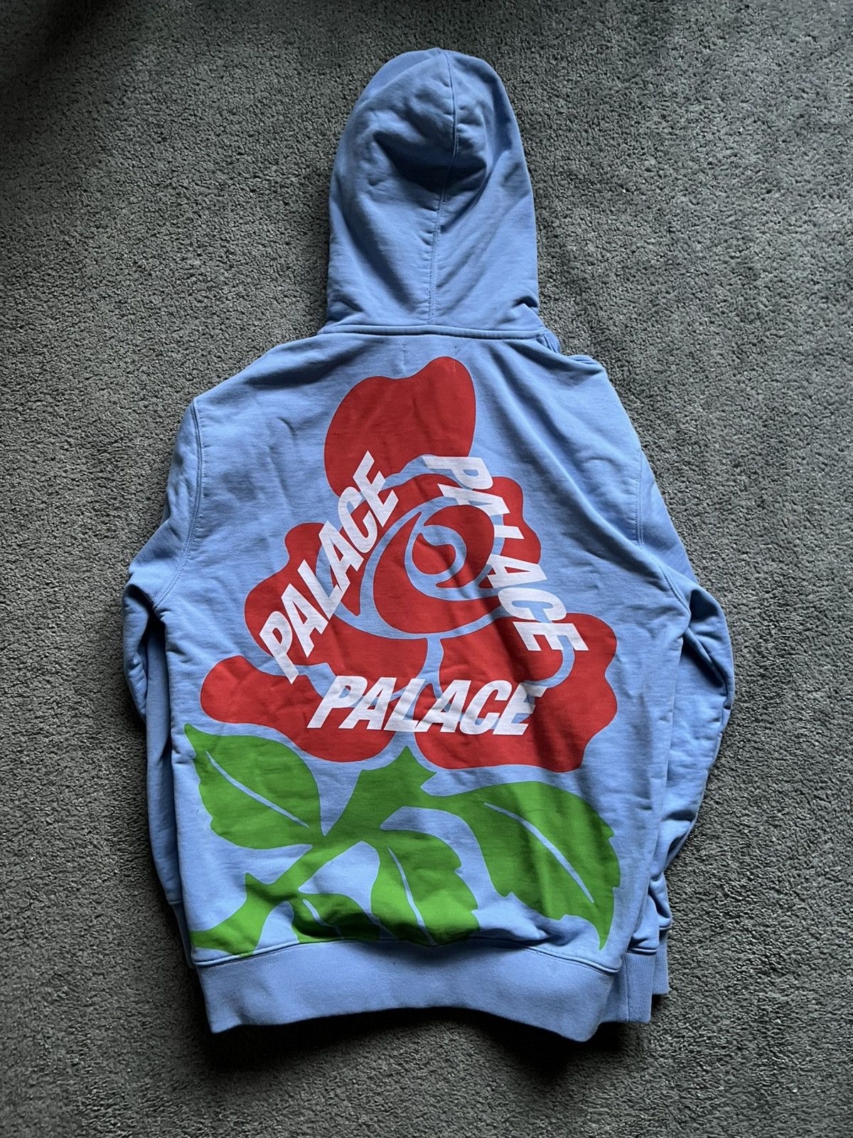 Palace Palace English Rose Hoodie Light Blue Size US M / EU 48-50 / 2 - 2 Thumbnail