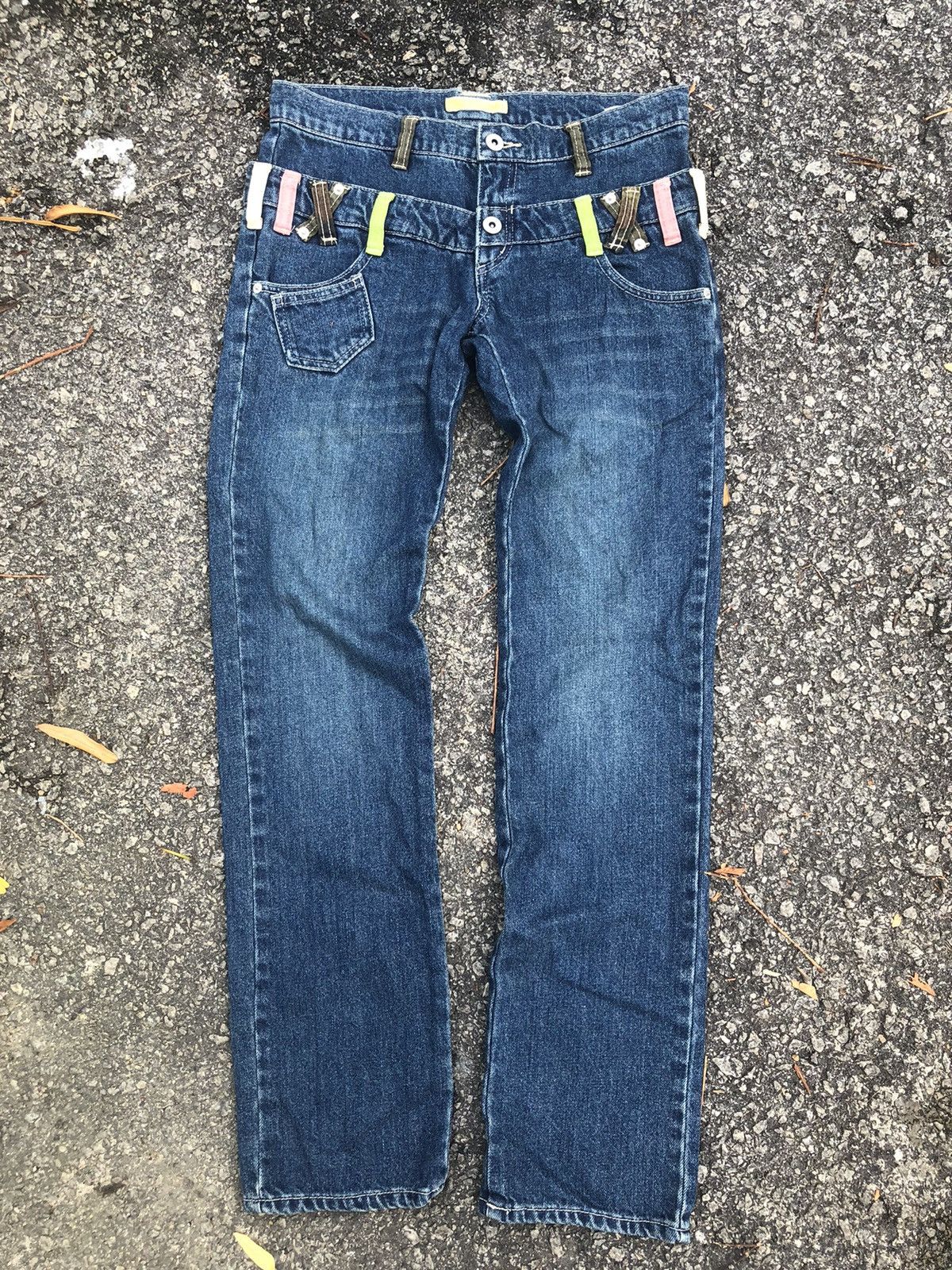 Vintage MAGE Double Waist Streetwear Jeans Size 29" - 3 Thumbnail