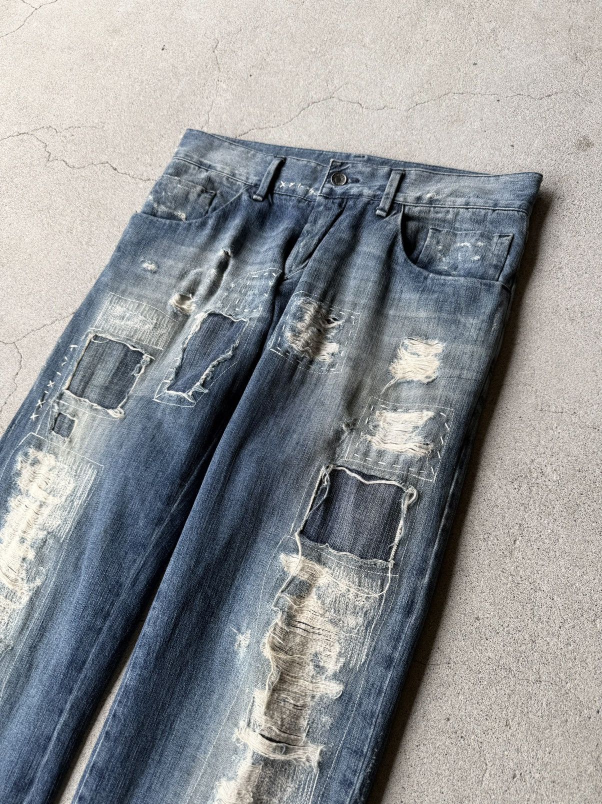 Dolce & Gabbana DOLCE&GABBANA Archive Patchwork Destroyed Denim Size US 30 / EU 46 - 4 Thumbnail