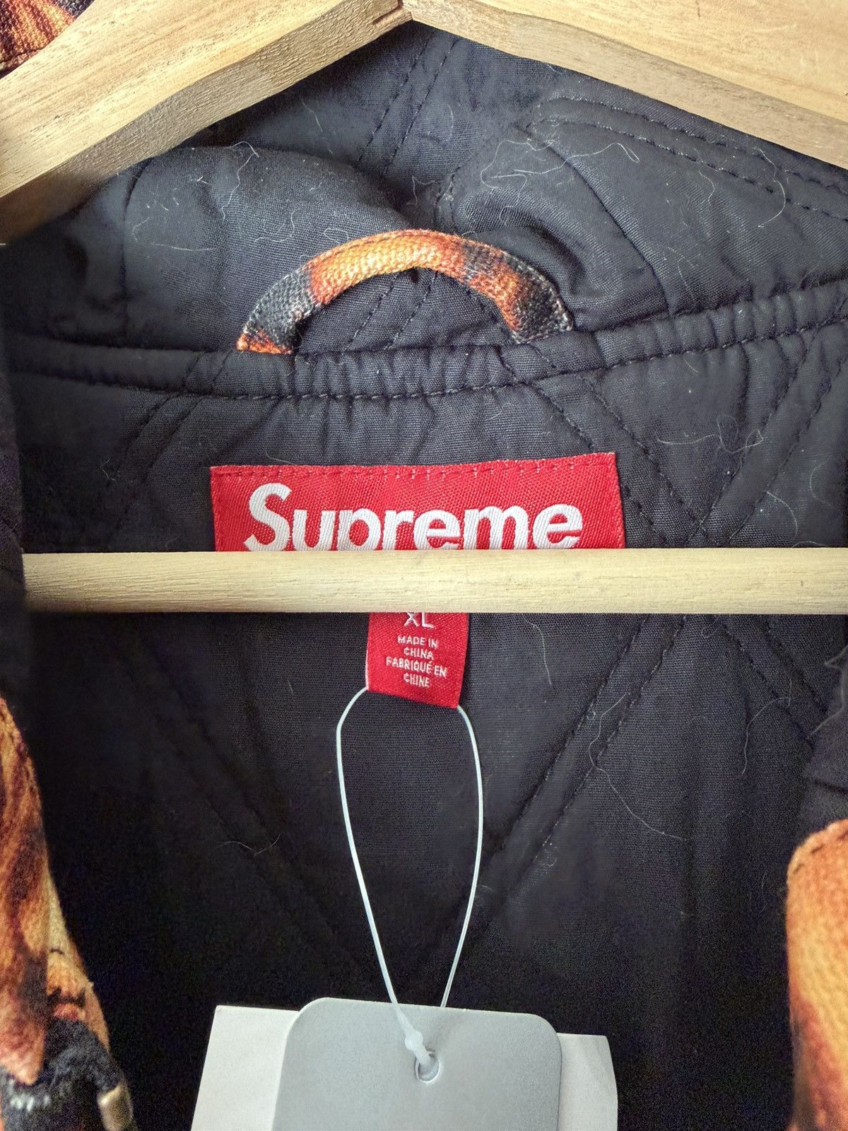 Supreme Supreme SS25 AOI Embroidered Hooded Work Jacket Flames Sz XL Size US XL / EU 56 / 4 - 7 Thumbnail