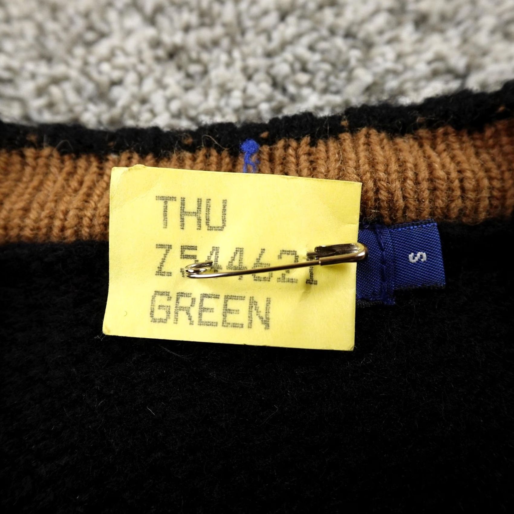 J.Crew VINTAGE J.CREW Sweater Womens S Black Brown Wool Knit Pullover Crew Neck Striped Knit 100% Wool Womens Suited for Fall and Winter Preppy Cozy Men? No Size S / US 4 / IT 40 - 4 Thumbnail