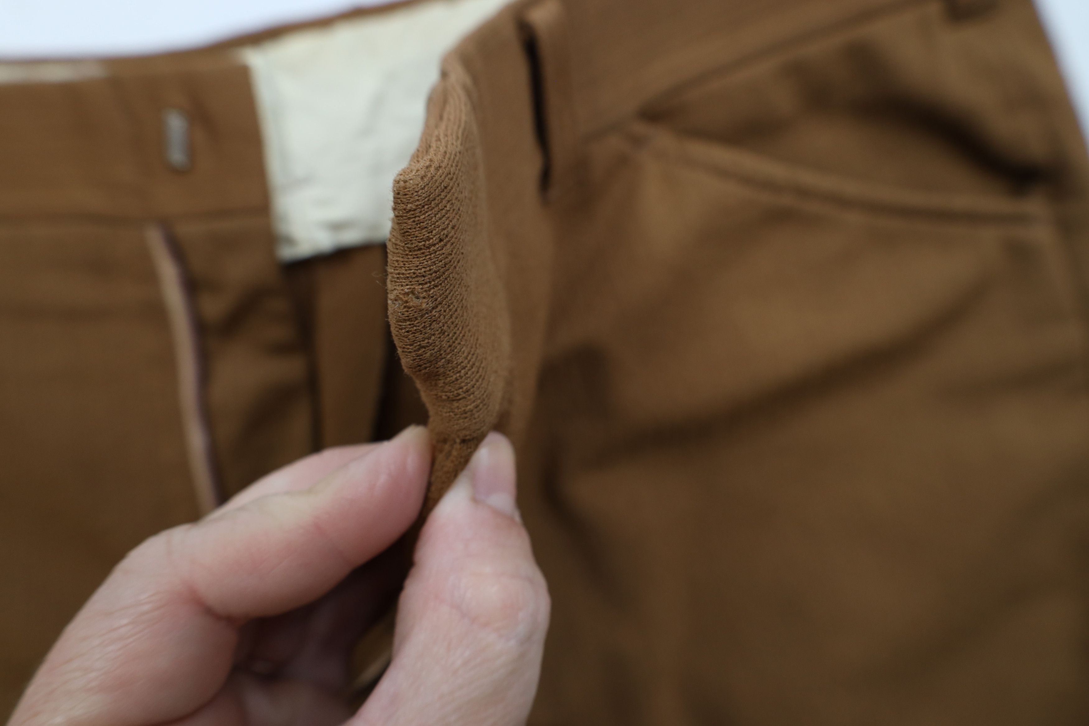 Vintage Vintage 70s Streetwear Knee Knit Chino Shorts Brown AS IS Size US 38 / EU 54 - 6 Thumbnail