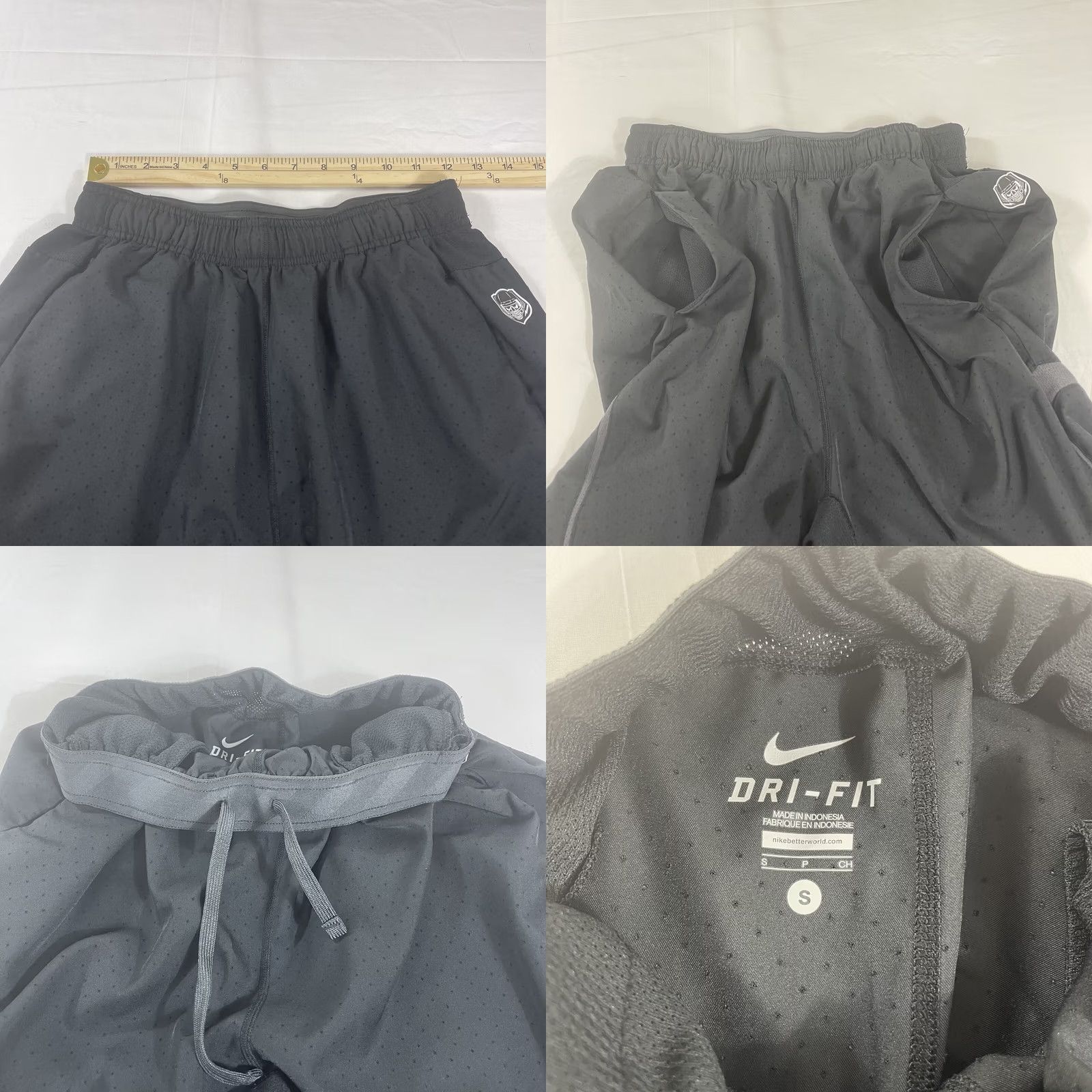 Nike Nike Men's S Untouchable Black White Woven Dri Fit Football Shorts 804339-011 Size US 29 - 8 Thumbnail