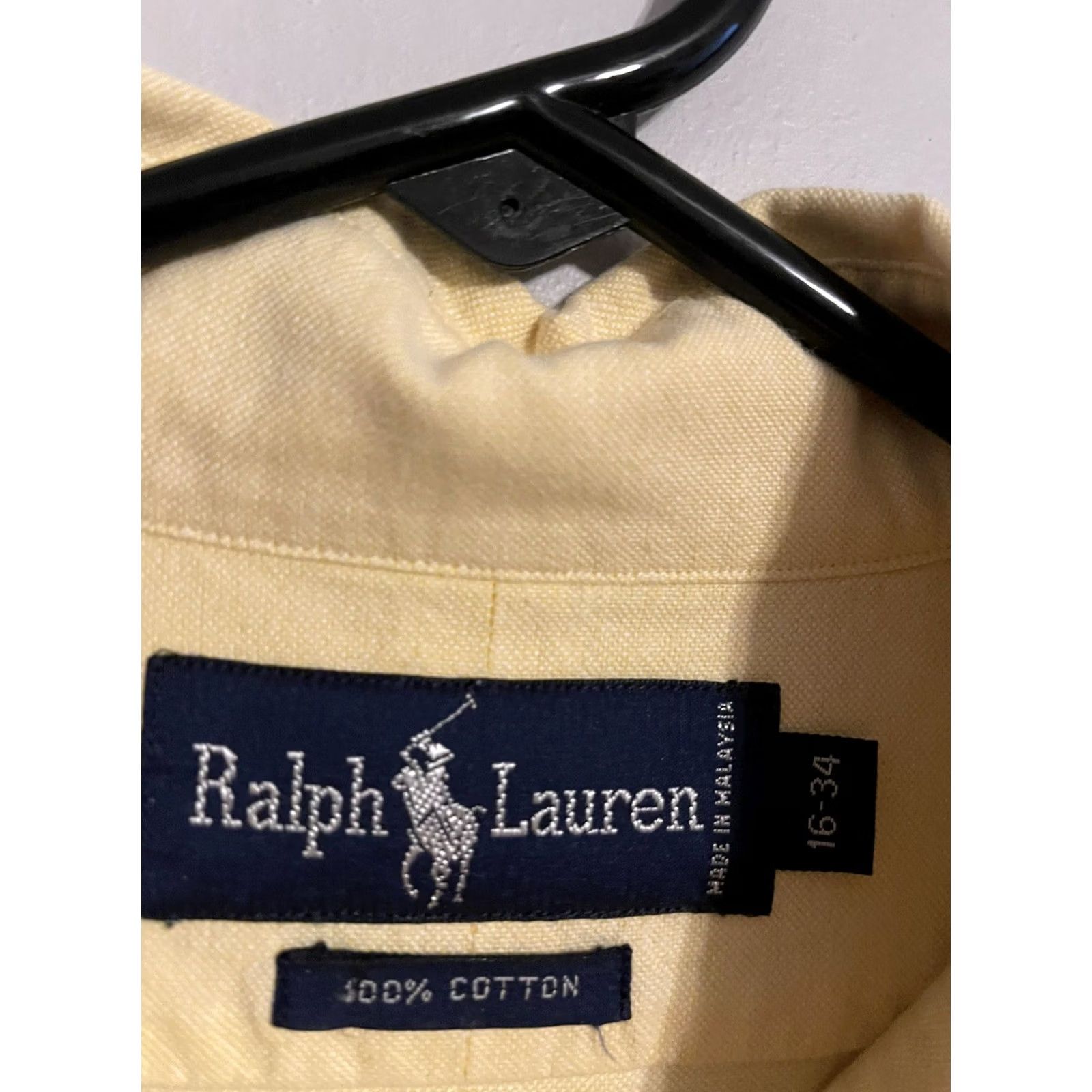 Polo Ralph Lauren Polo Ralph Lauren Men's L/S Button Up Dress Shirt Yellow 16-34 Size 42R - 4 Thumbnail