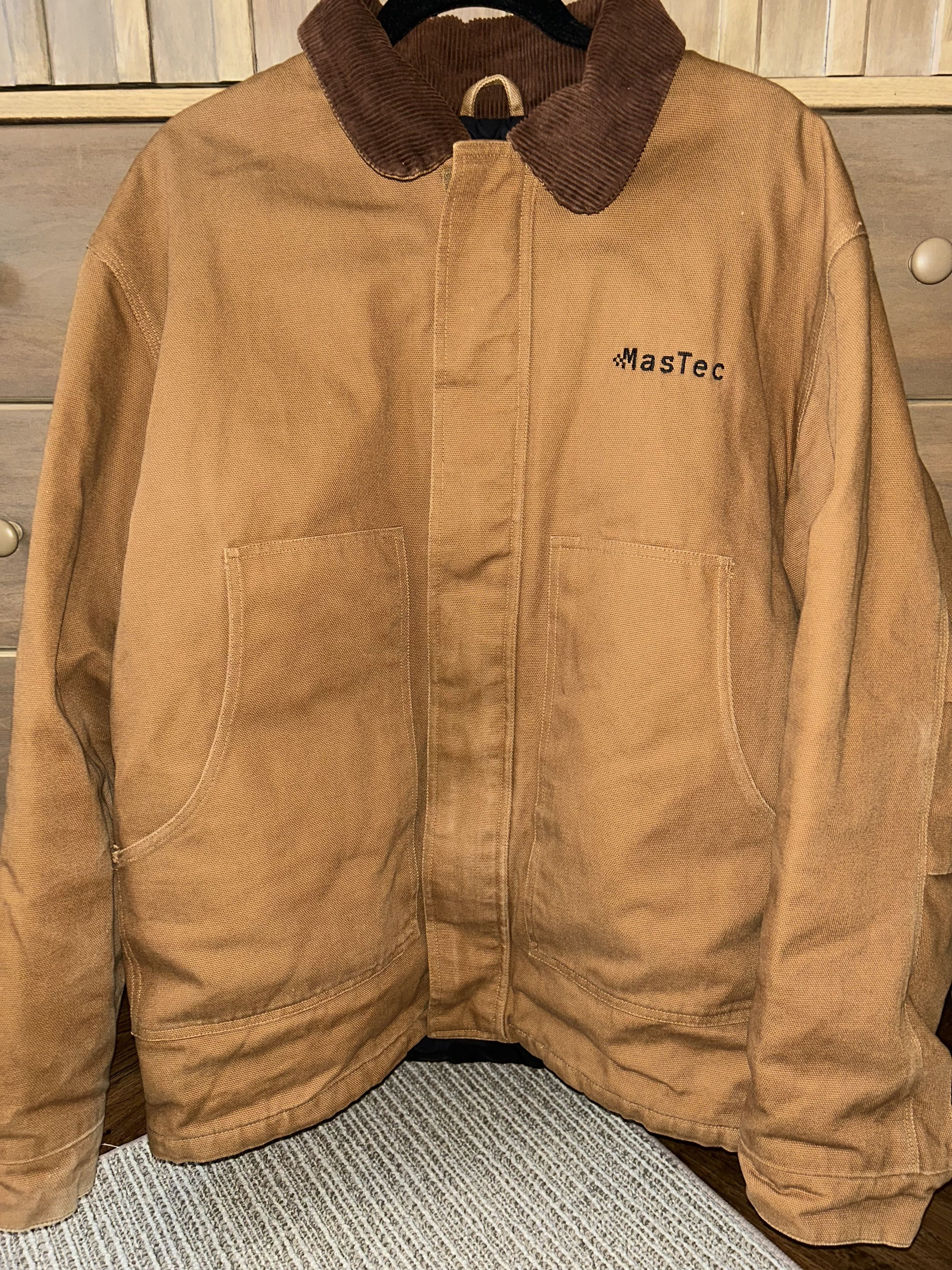 Carhartt Tan Canvas Work Coat Men’s L - Unisex Size US XL / EU 56 / 4 - 3 Thumbnail