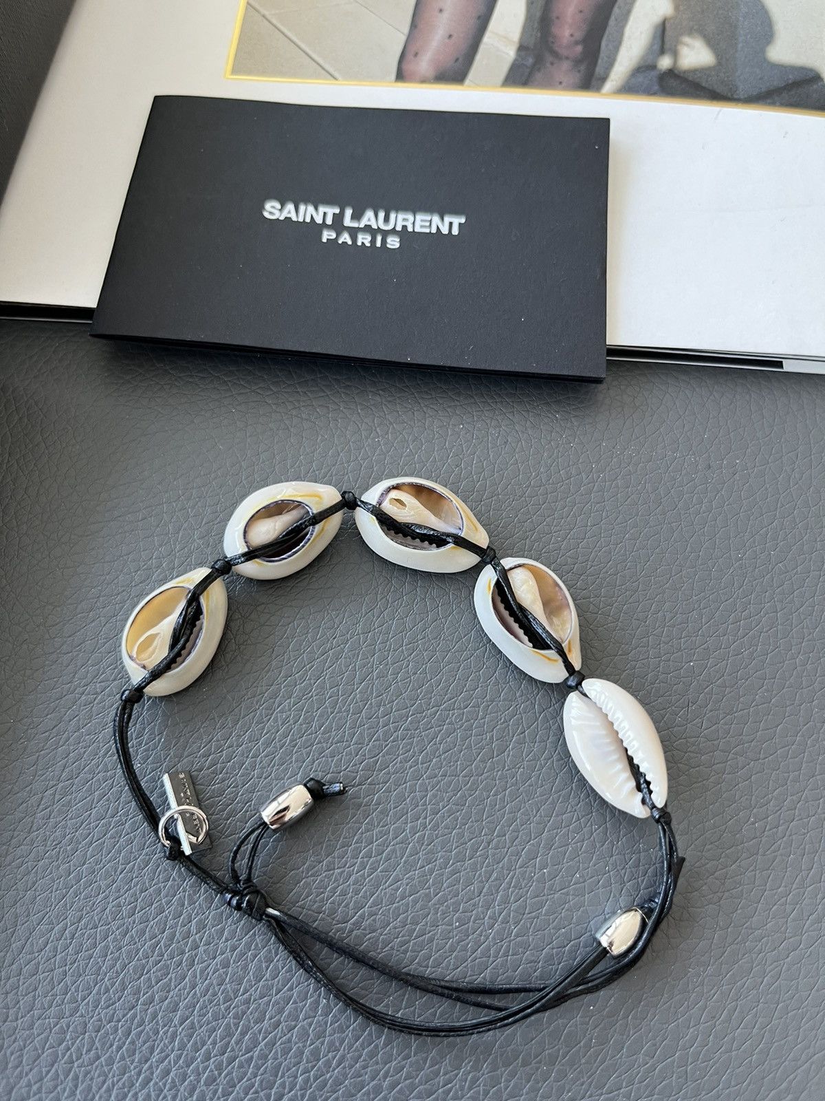 Saint Laurent Paris Super Rare Saint Laurent Runway Handmade 🐚 Shell Bracelet Size ONE SIZE - 2 Thumbnail