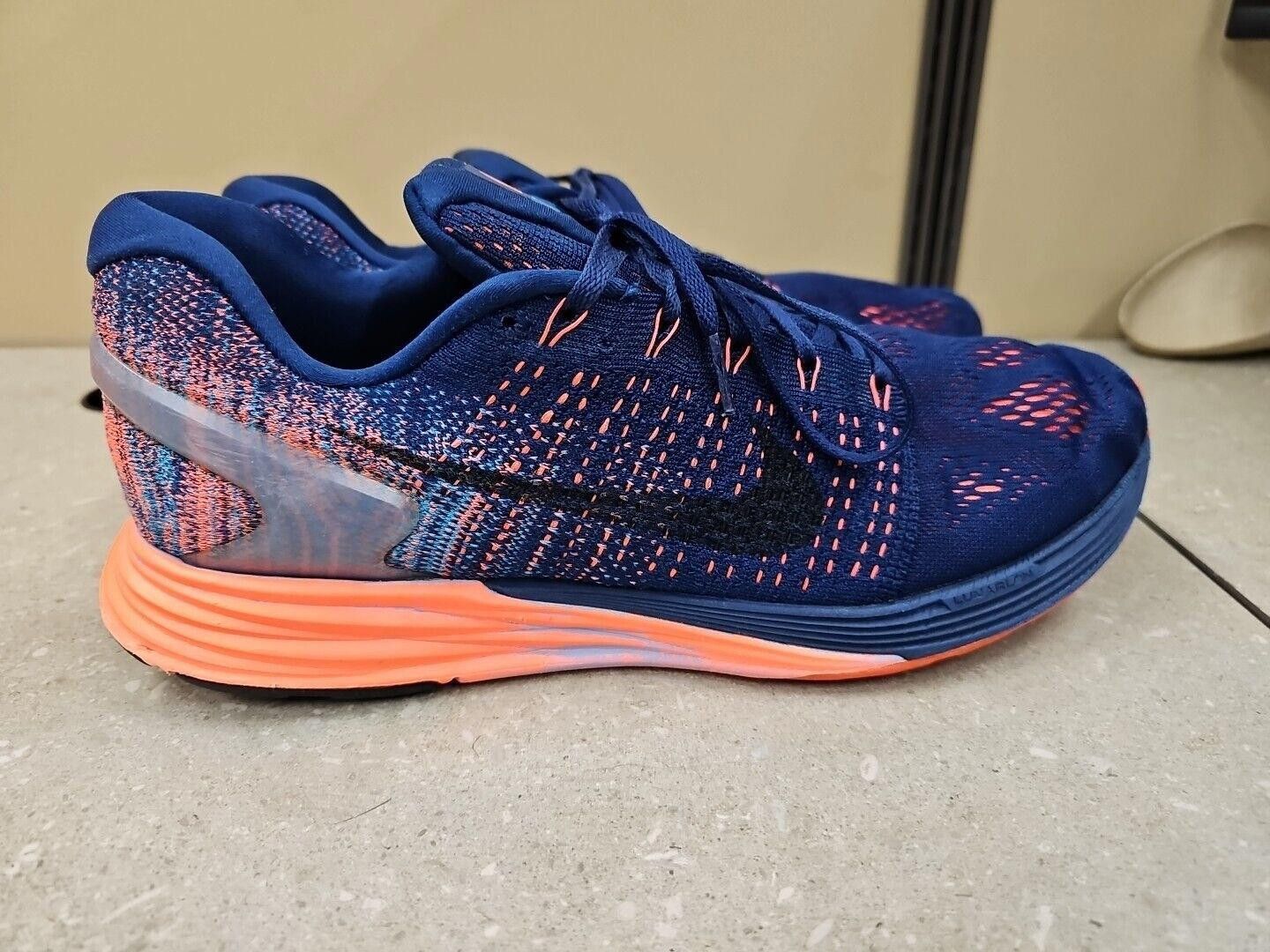 Nike Nike Mens Size 13 LunarGlide 7 Running Sneaker Blue Mesh Size US 13 / EU 46 - 2 Thumbnail