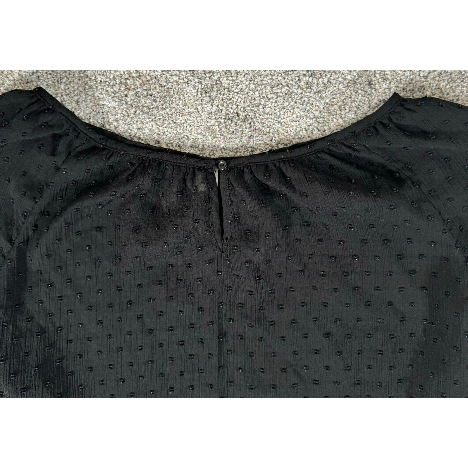 Old Navy Old Navy Blouse XL Whimsigoth Sheer Dainty Flowy Clip Dot Size XL / US 12-14 / IT 48-50 - 5 Thumbnail