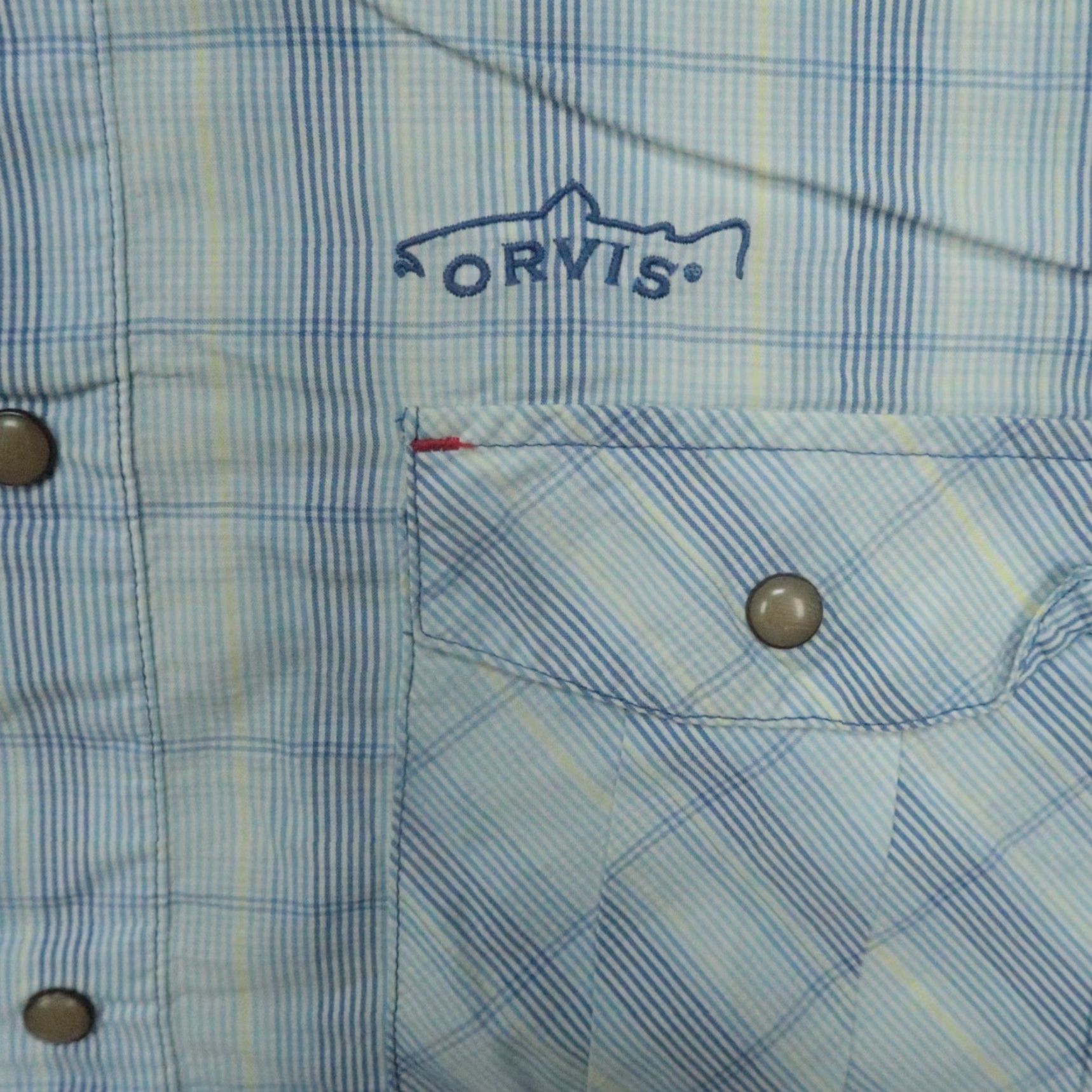 Orvis Orvis Shirt Men Large Blue Trout Bum Pearl Snap Short Sleeve Fishing Outdoors Button-Up Casual Workwear Travel Size US L / EU 52-54 / 3 - 4 Thumbnail